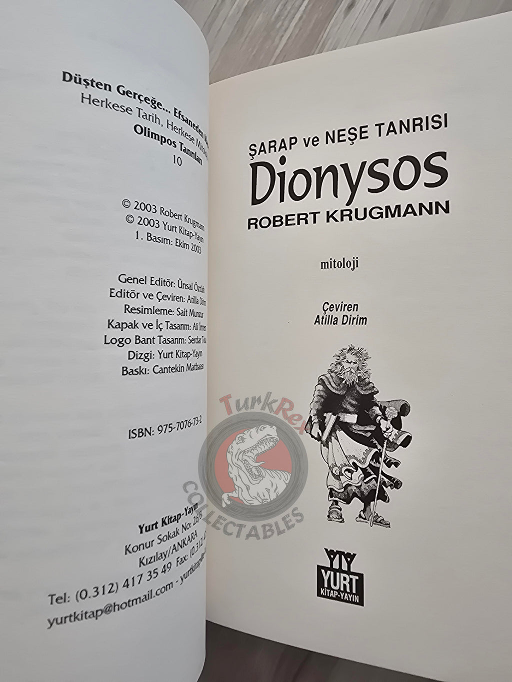Dionysus – Robert Krugmann 2003 Turkish Book Turkey Illustrated by Turkish Artist