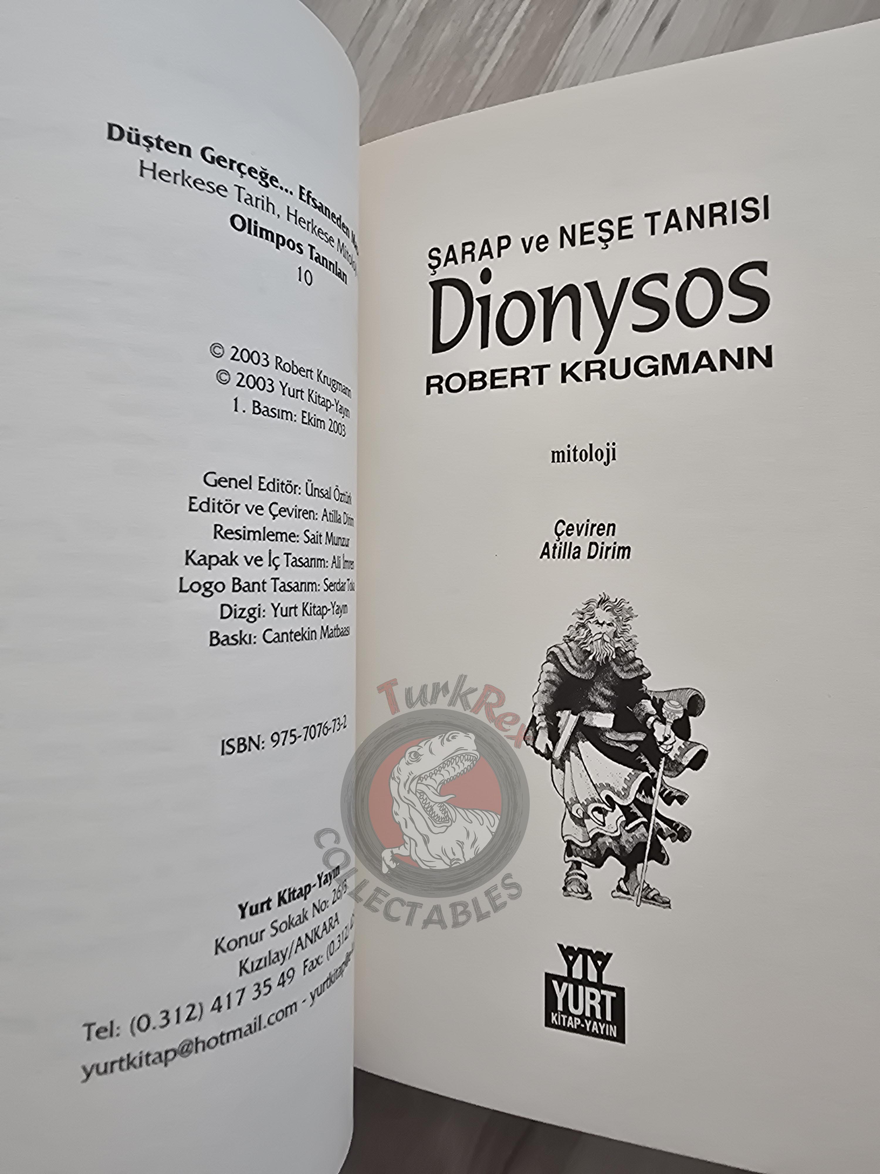 Dionysus – Robert Krugmann 2003 Turkish Book Turkey Illustrated by Turkish Artist