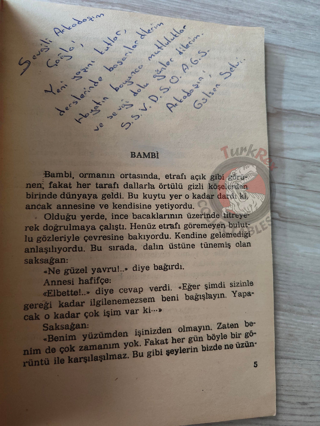 Felix Salten – Bambi 1983 Turkish Book Turkey