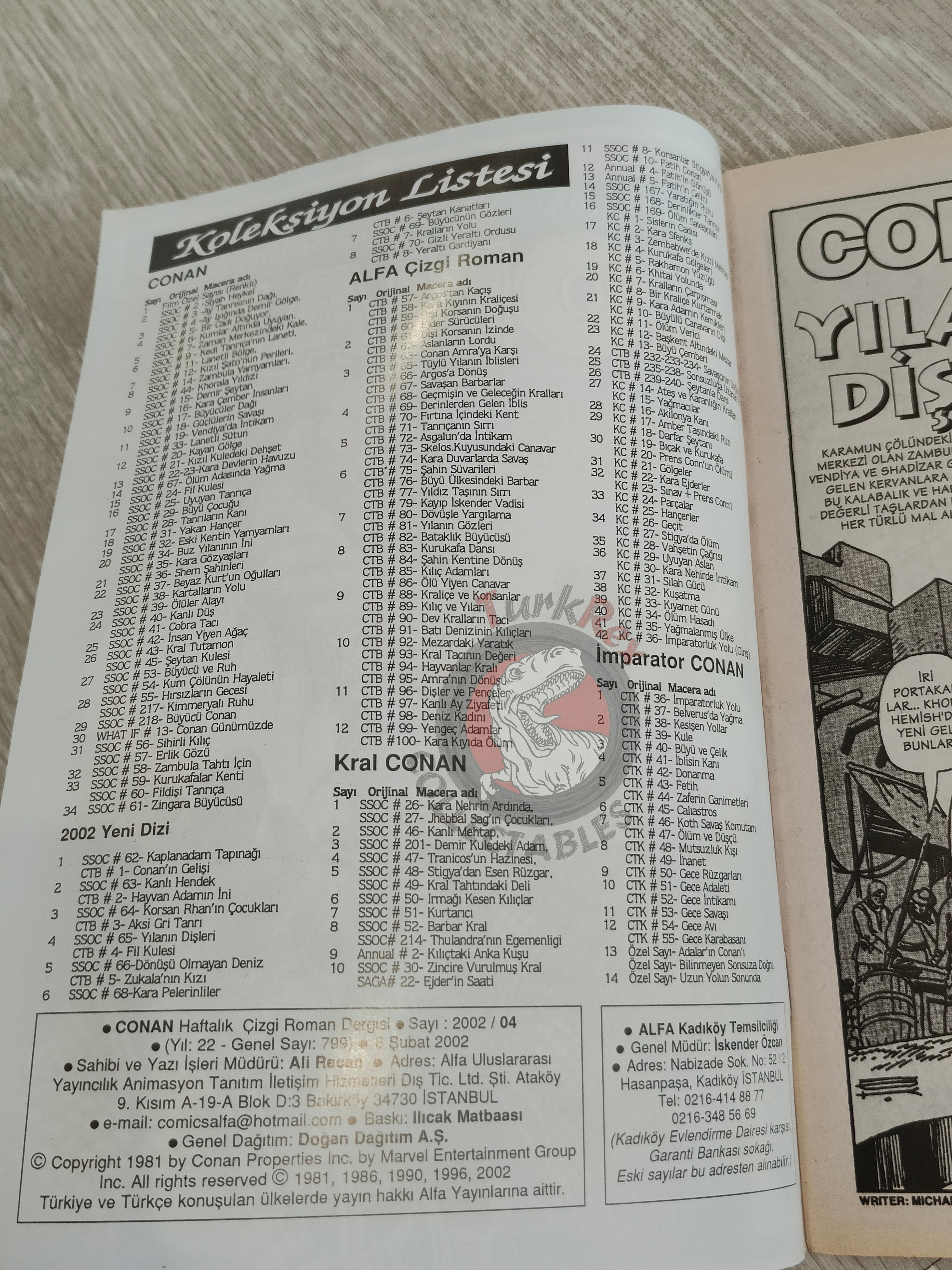 Conan #4 The Savage Sword of Conan #65 Turkish Comic Turkey The Barbarian #4