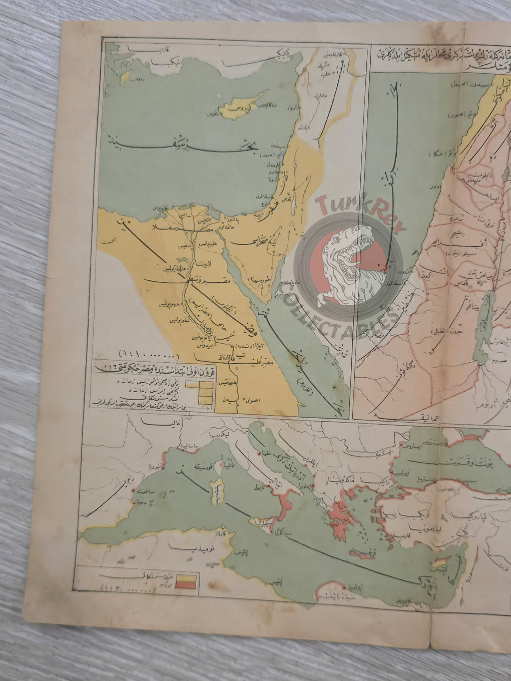 Human Race Palestine 1913 Ottoman Map Middle East Israel Syria Egypt