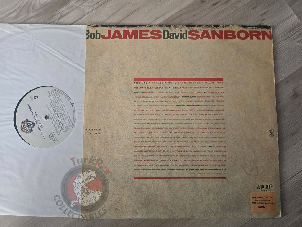 Bob James, David Sanborn – Double Vision Turkish Pressing Vinyl Turkey Edition