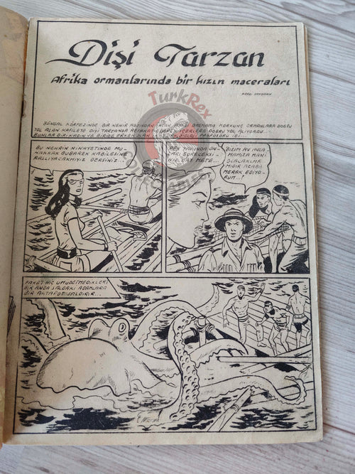 1001 Özel #148 1955 Tarzan - Brick Bradford Turkish Comic Mag Turkey
