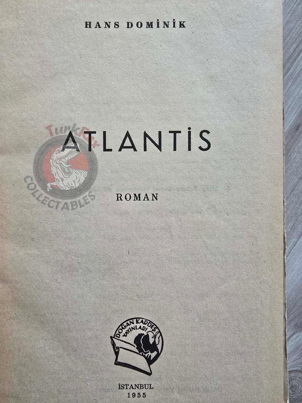 Hans Dominik – Atlantis 1955 1st Turkish Book Turkey