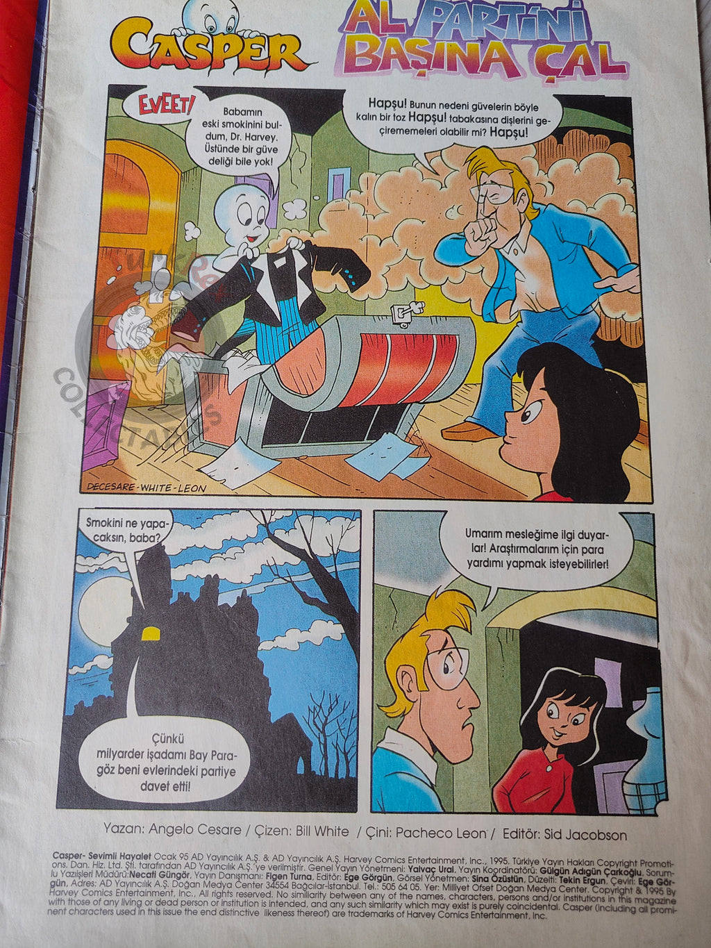 Casper the Friendly Ghost Magazine – Issue #9 1996 Turkish Comic Turkey