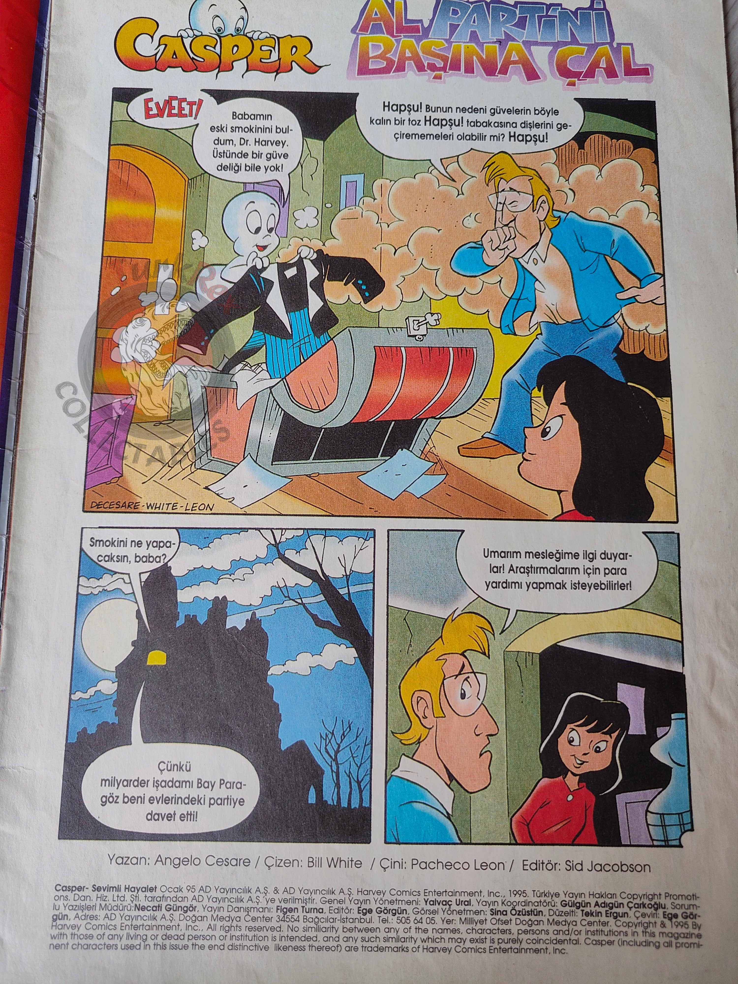 Casper the Friendly Ghost Magazine – Issue #9 1996 Turkish Comic Turkey