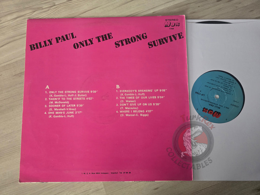 Billy Paul – Only The Strong Survive Turkish Pressing Vinyl Turkey Edition