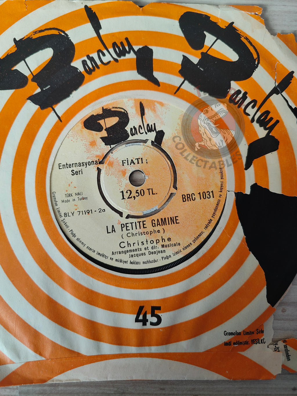 Christophe – La Petite Gamine 7" Turkish Pressing Vinyl Turkey Edition