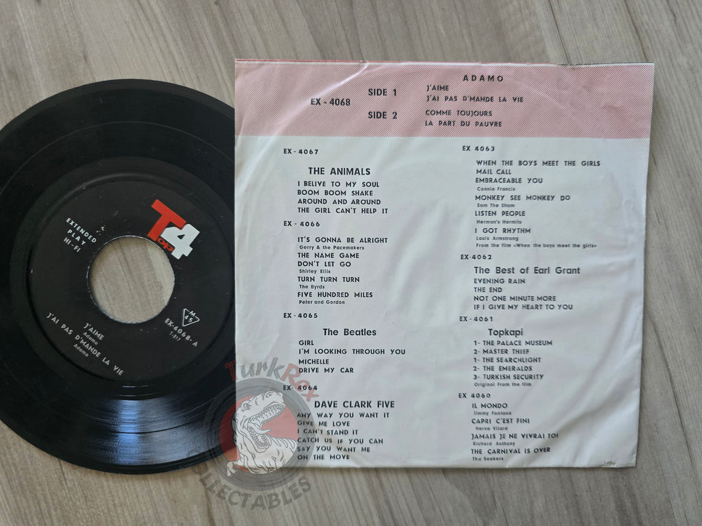 Adamo / Enrico Macias – J'aime 7" Iran Pressing Vinyl Iranian Edition 2