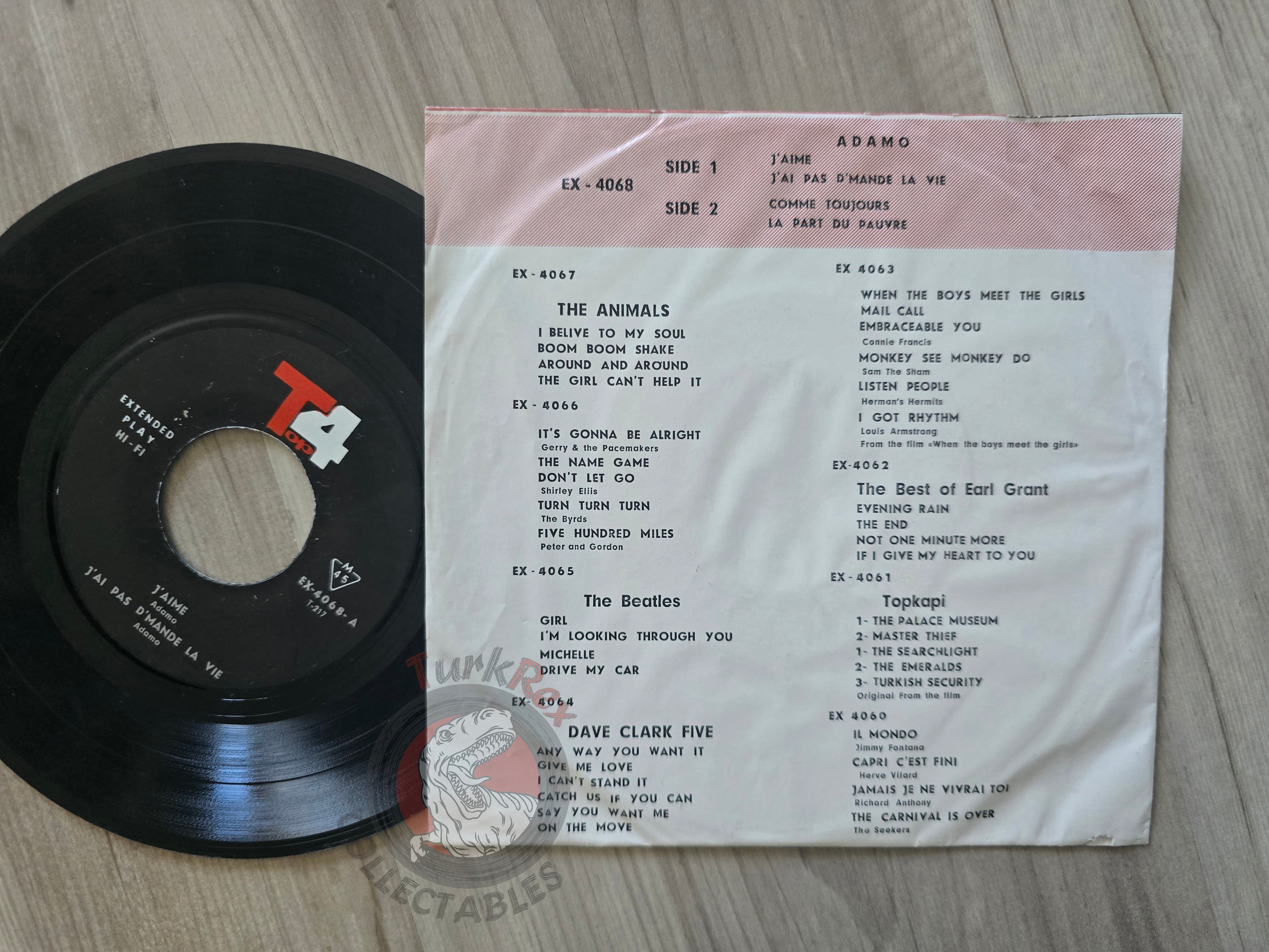 Adamo / Enrico Macias – J'aime 7" Iran Pressing Vinyl Iranian Edition 2