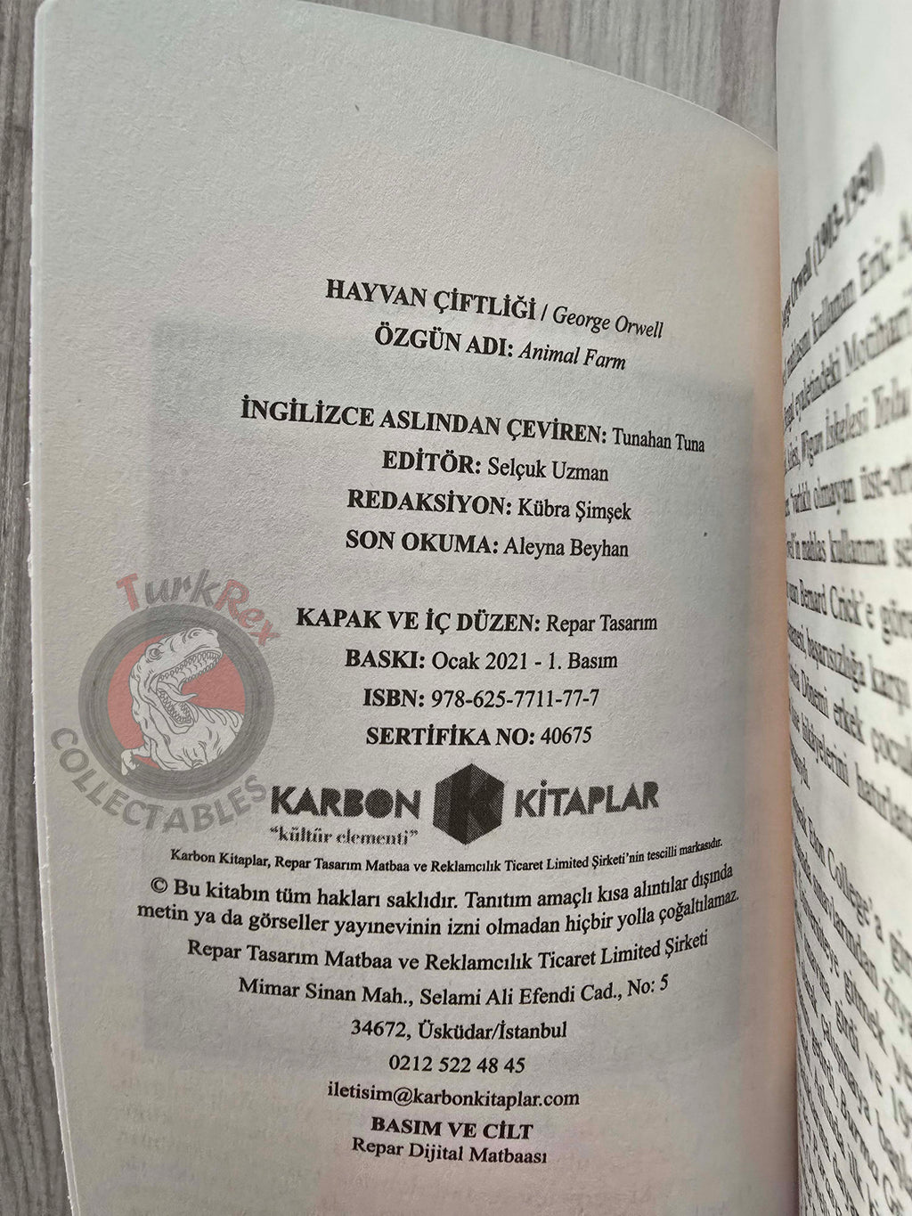 George Orwell – Animal Farm 2021 Turkish Book Turkey