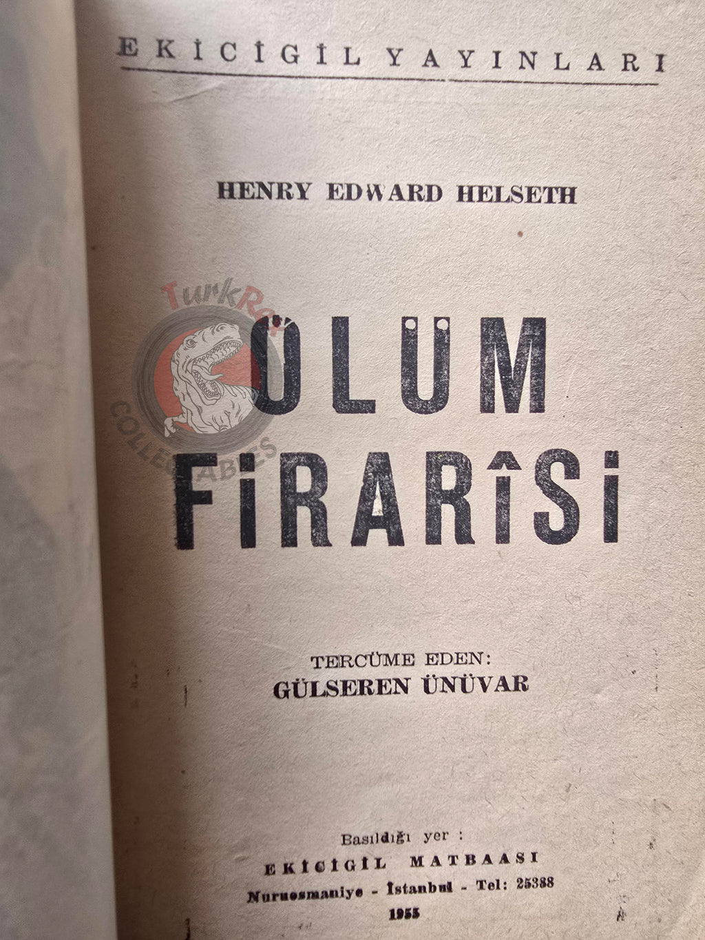 Henry Edward Helseth – The Chair for Martin Rome 1955 1st Turkish Book Turkey