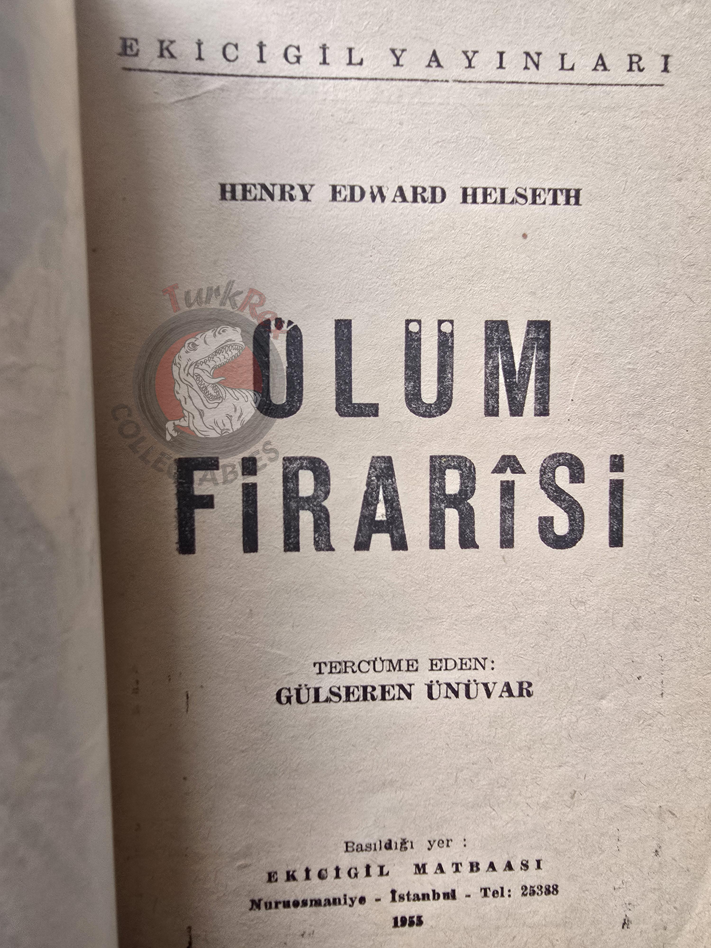 Henry Edward Helseth – The Chair for Martin Rome 1955 1st Turkish Book Turkey