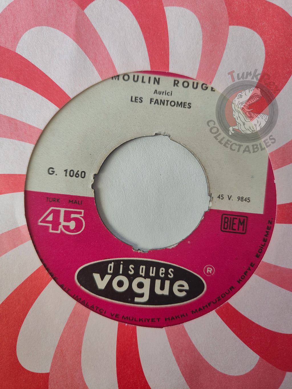 Les Fantômes – Hully Bach / Moulin Rouge 7" Turkish Pressing Vinyl Turkey Edition