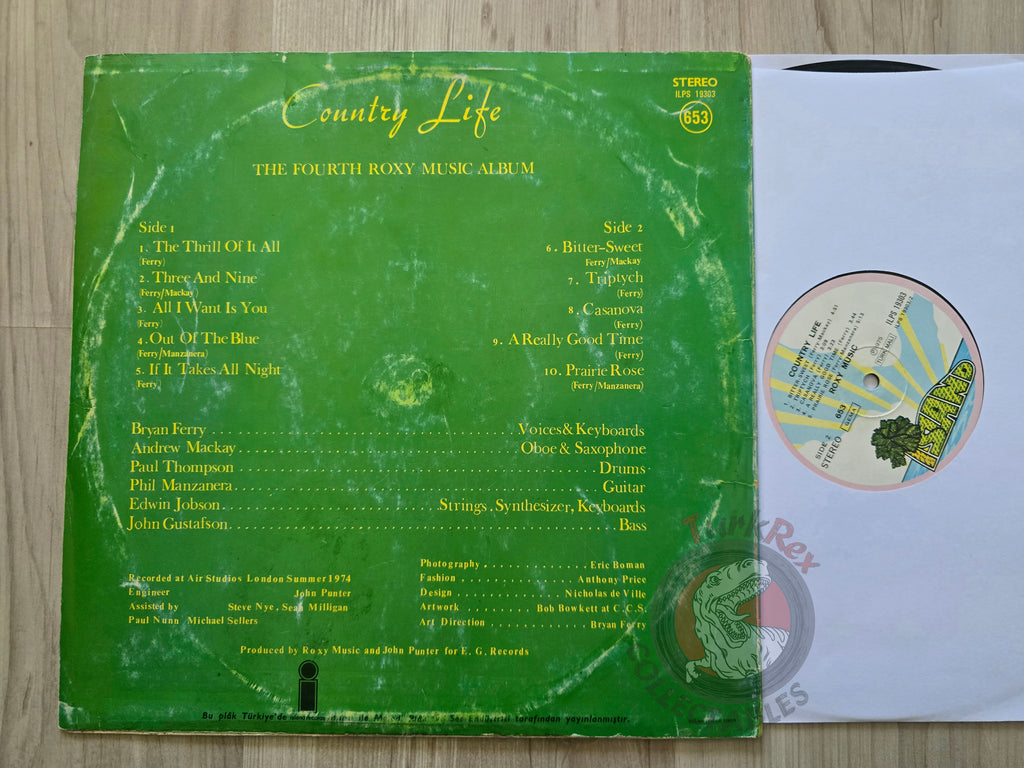 Roxy Music – Country Life Turkish Pressing Vinyl Turkey Edition