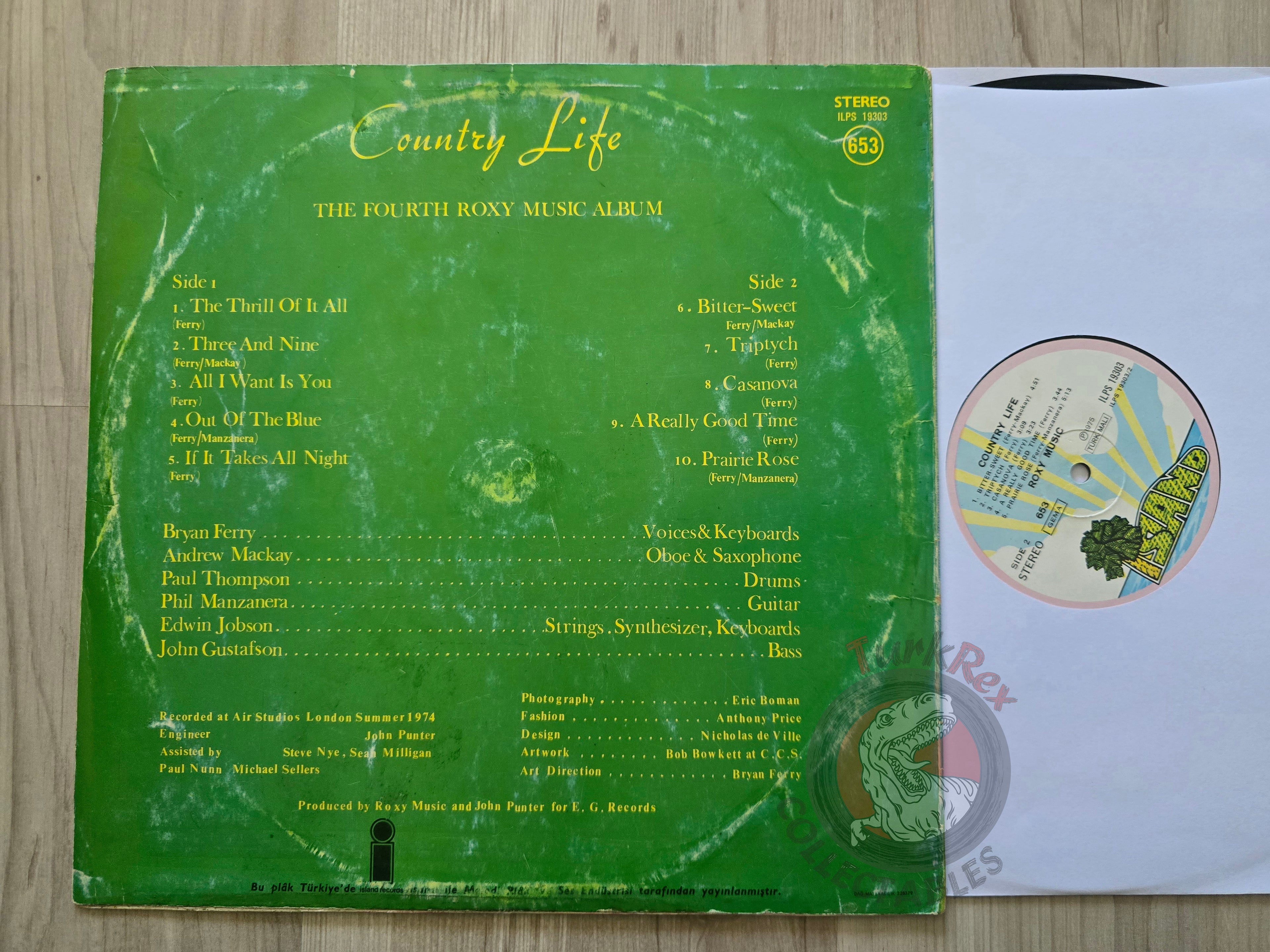 Roxy Music – Country Life Turkish Pressing Vinyl Turkey Edition