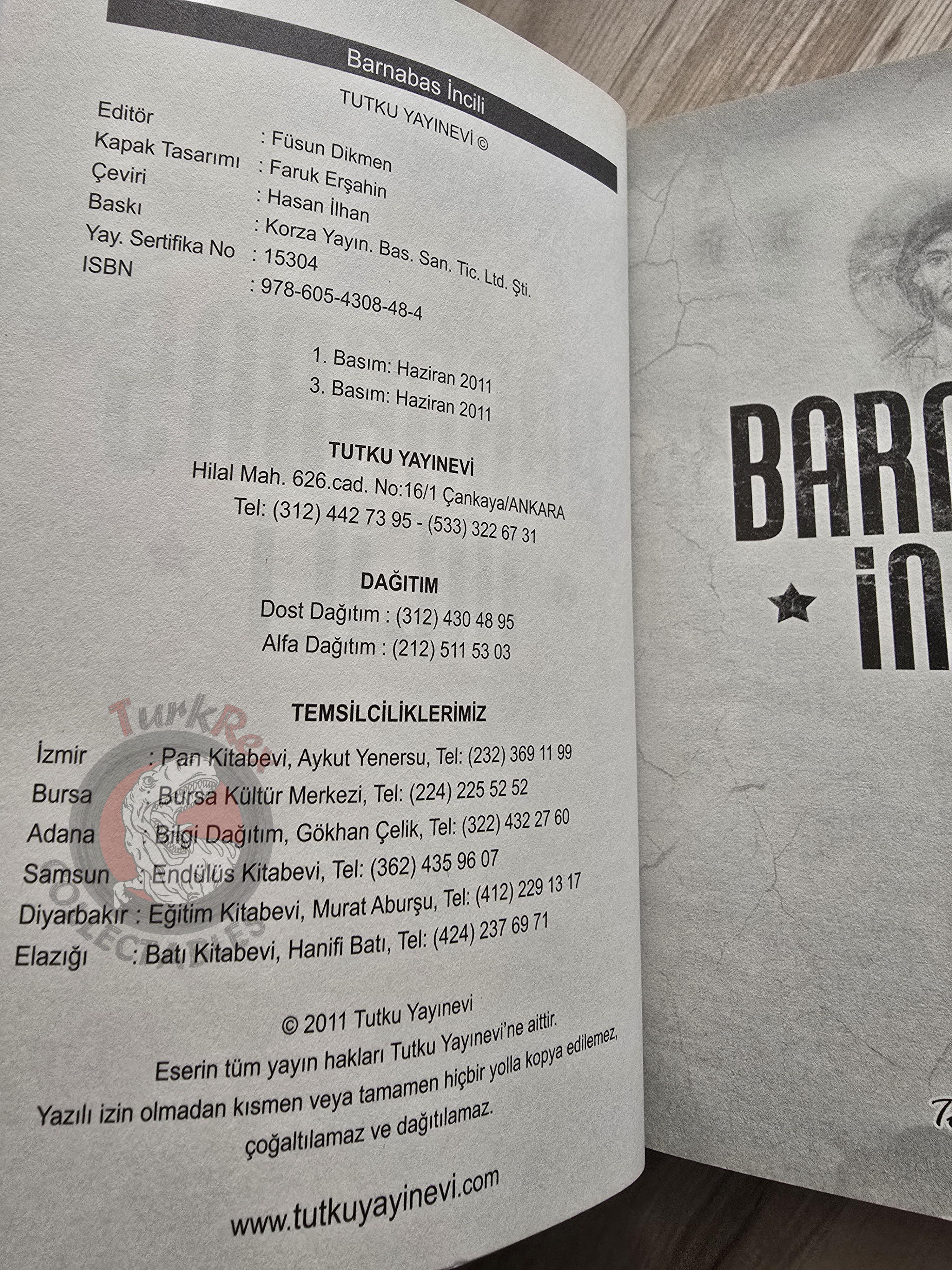 The Gospel of Barnabas 2011 Turkish Book New Testament Bible