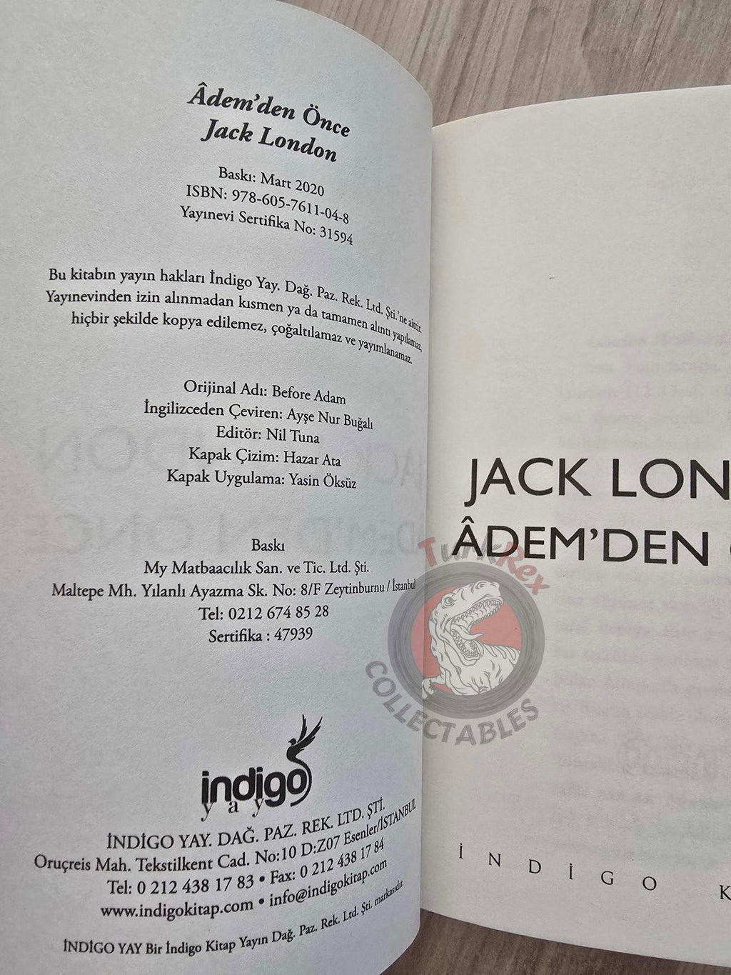 Jack London  – Before Adam Turkish Book Turkey