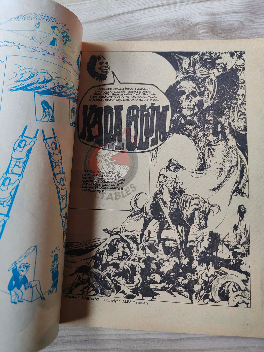 Süper Korku #15 1984 Turkish Comic Turkey Warren Eerie Dax the Warrior Special Issue