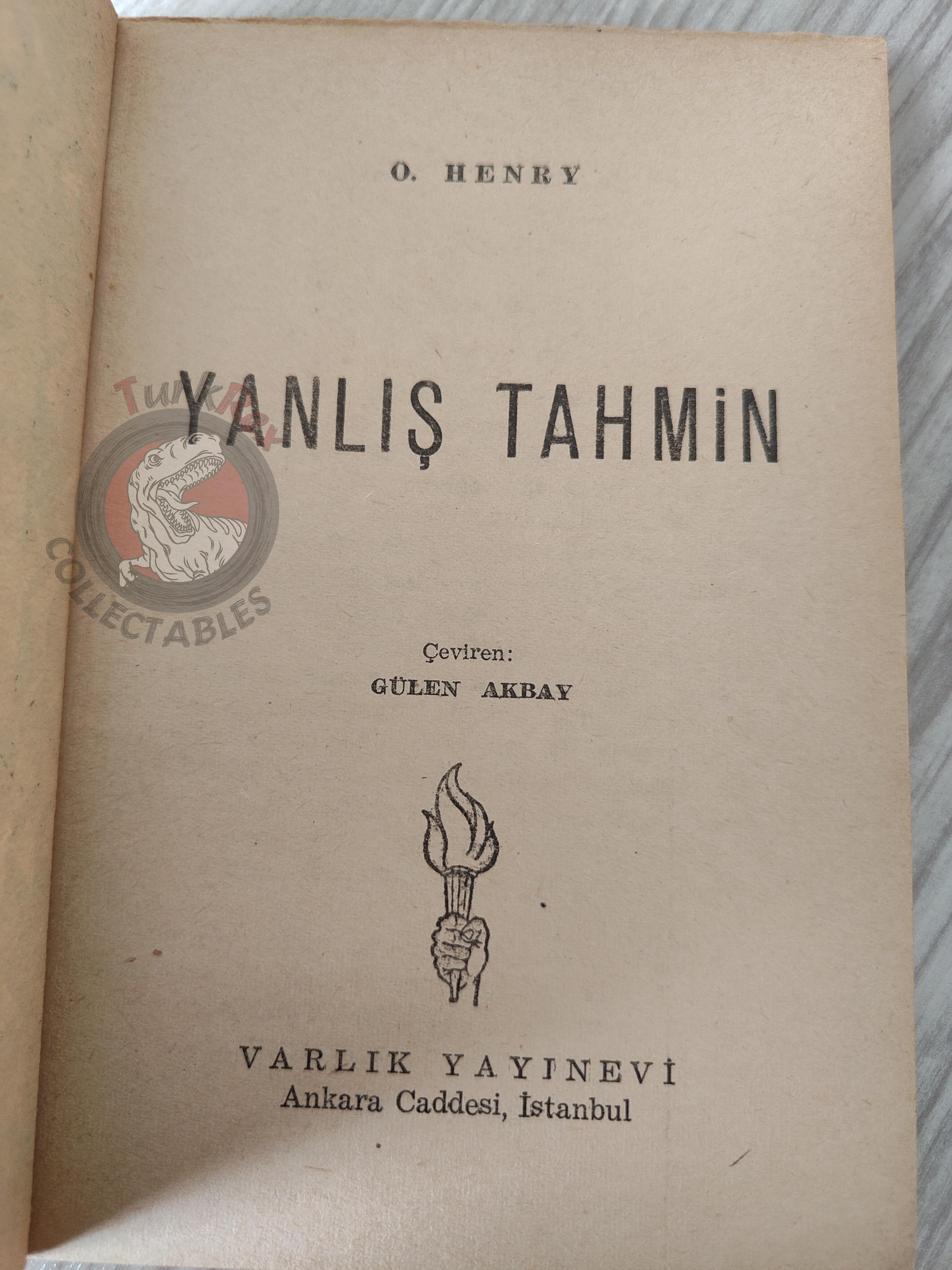O. Henry (William Sydney Porter) – A Poor Rule 1957 1st Turkish Book Turkey