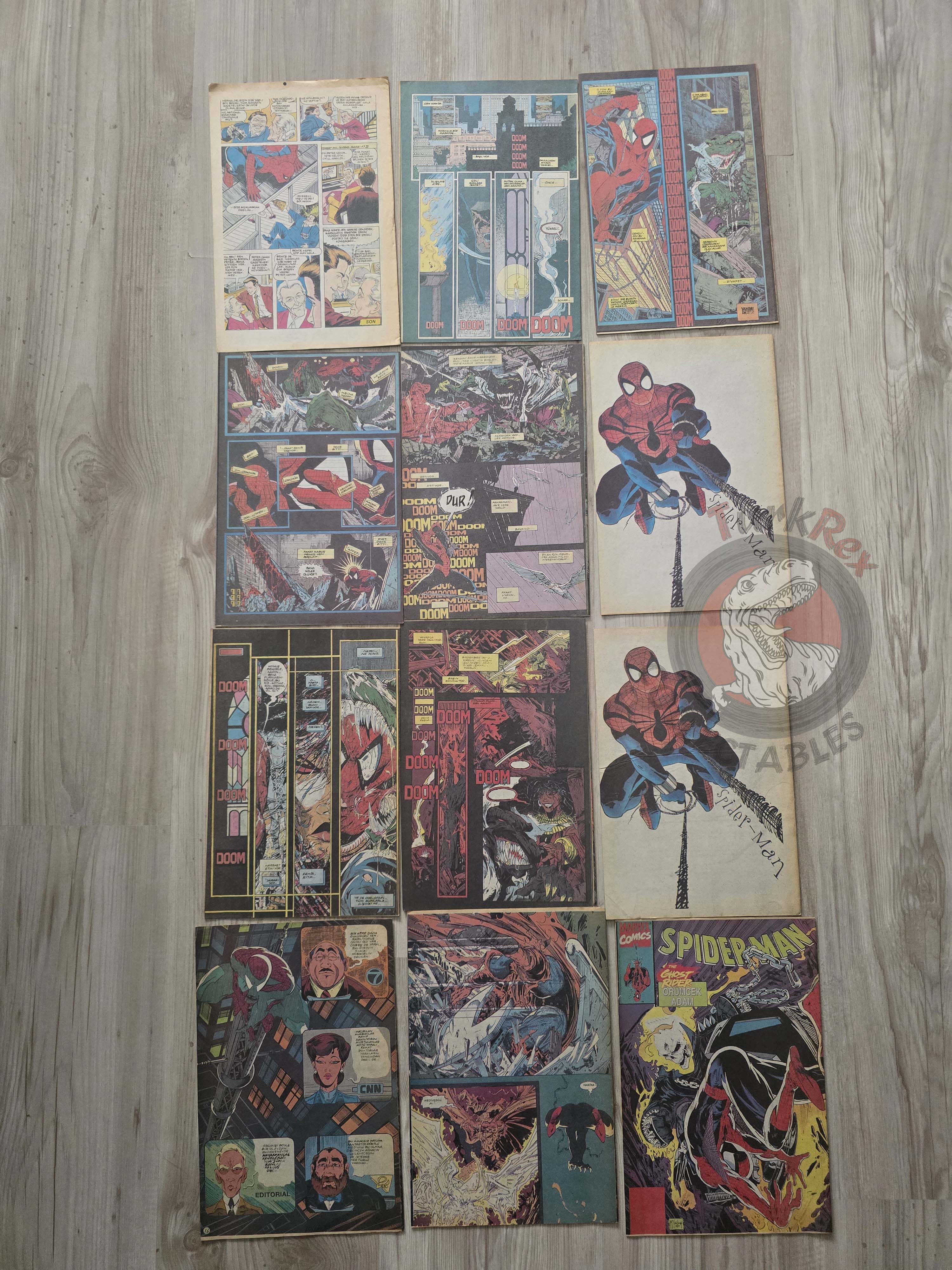 Spider-Man Complete Set 12 issues 1990s Turkish Comic Turkey  Todd McFarlane #1 to #7