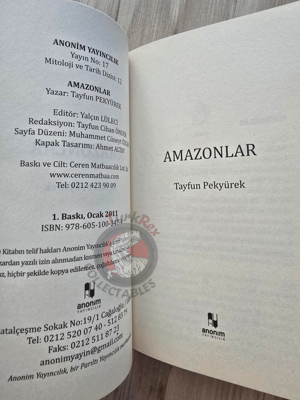 Tayfun Pekyürek – The Amazons 2011 Turkish Book Turkey