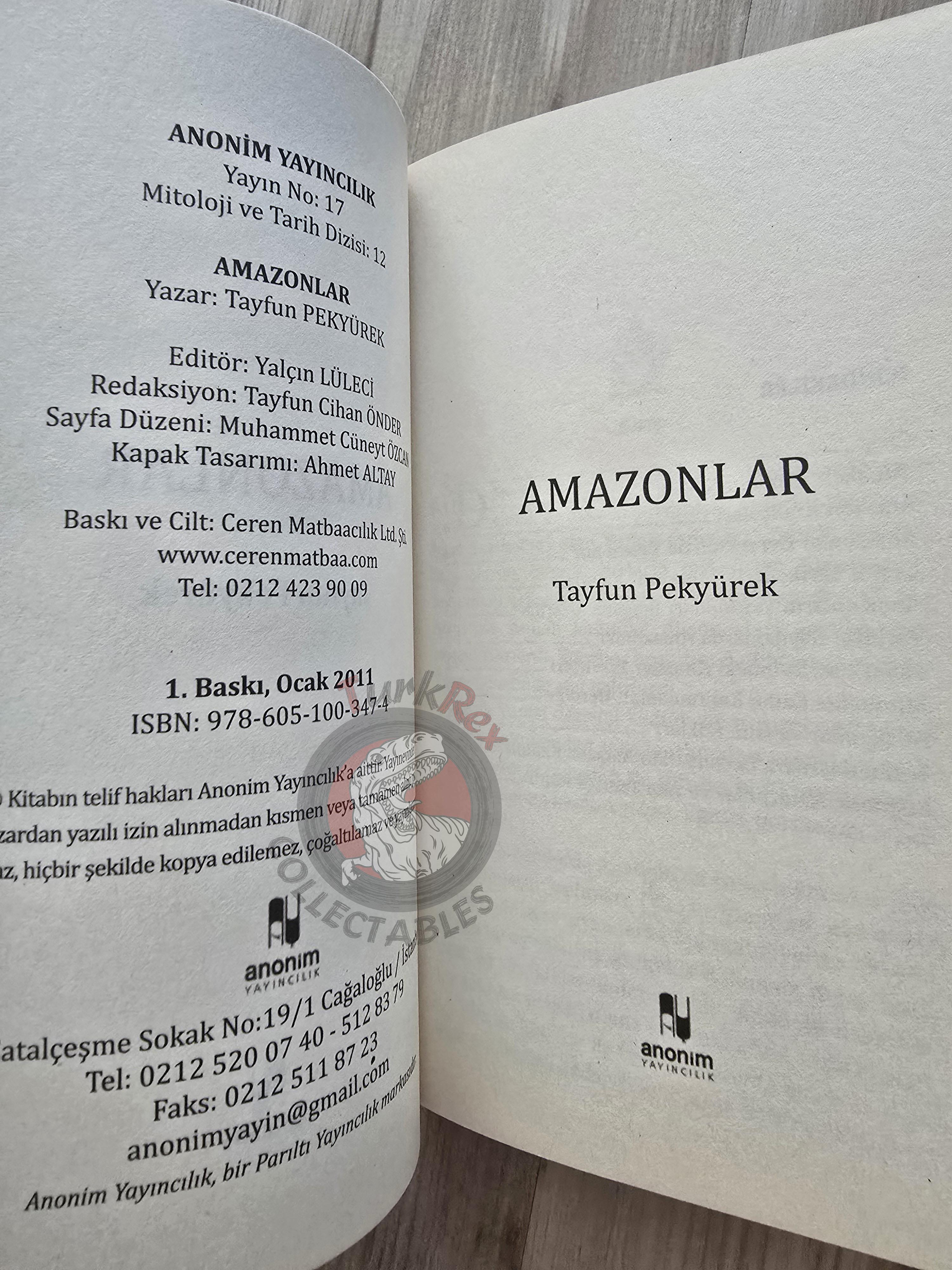 Tayfun Pekyürek – The Amazons 2011 Turkish Book Turkey
