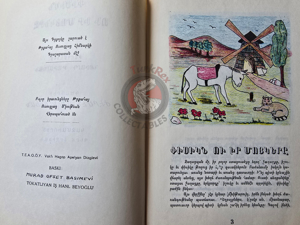 Puss in Boots – Grimm Brothers 1977 Armenian Book Turkey Illustrated