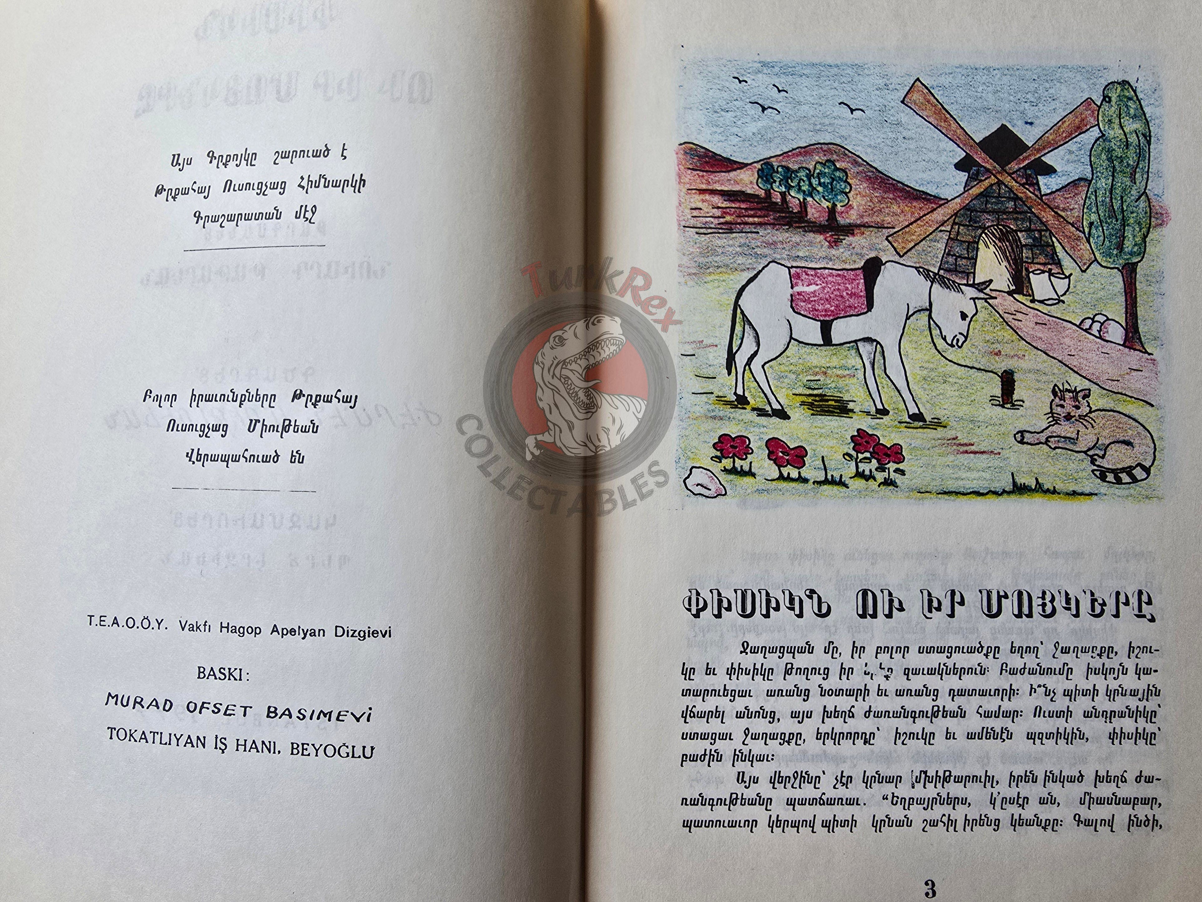 Puss in Boots – Grimm Brothers 1977 Armenian Book Turkey Illustrated