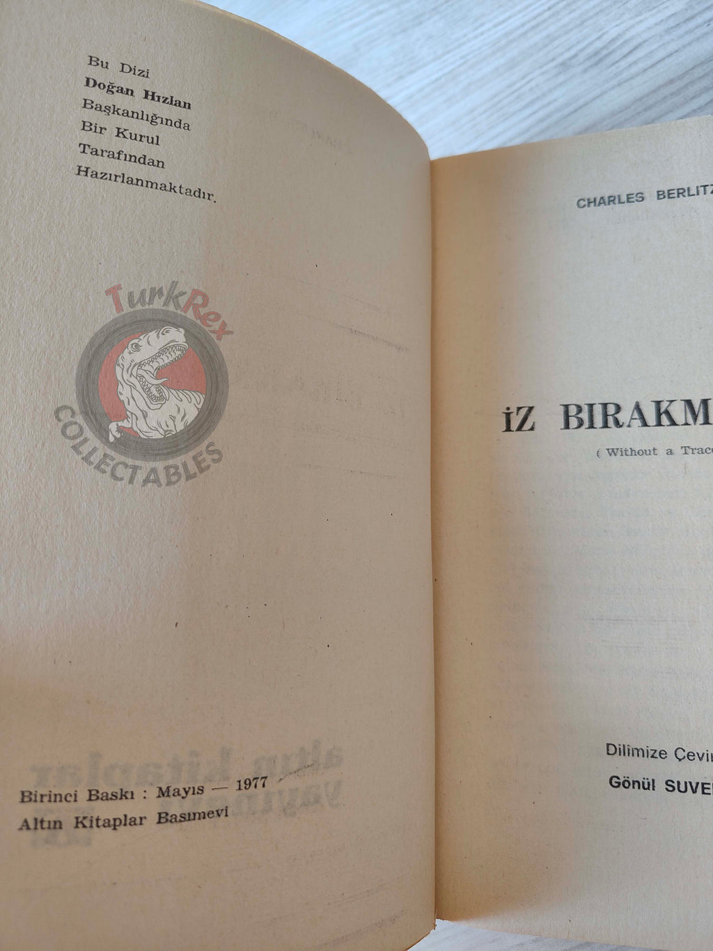 Charles Berlitz – Without a Trace 1977 1st Turkish Book Turkey