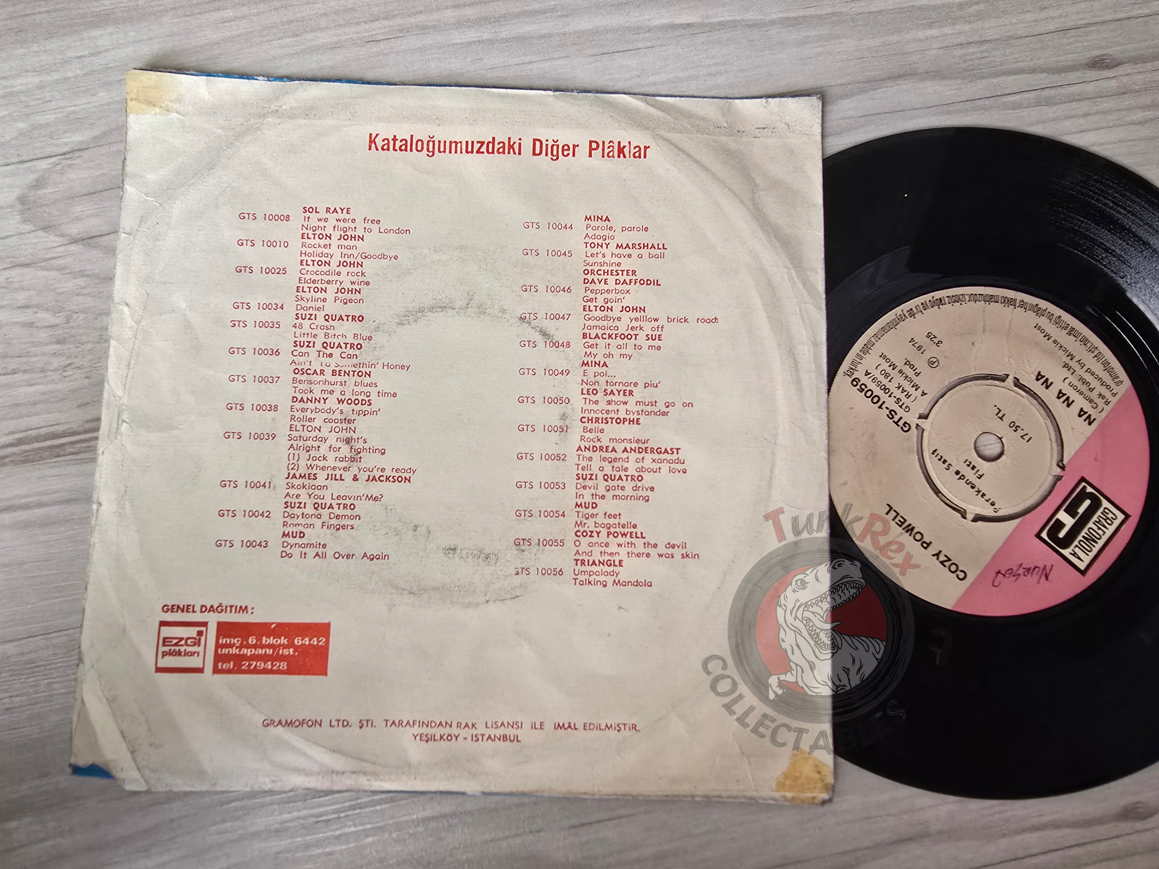 Cozy Powell – Na Na Na 7" Turkish Pressing Vinyl Turkey Edition