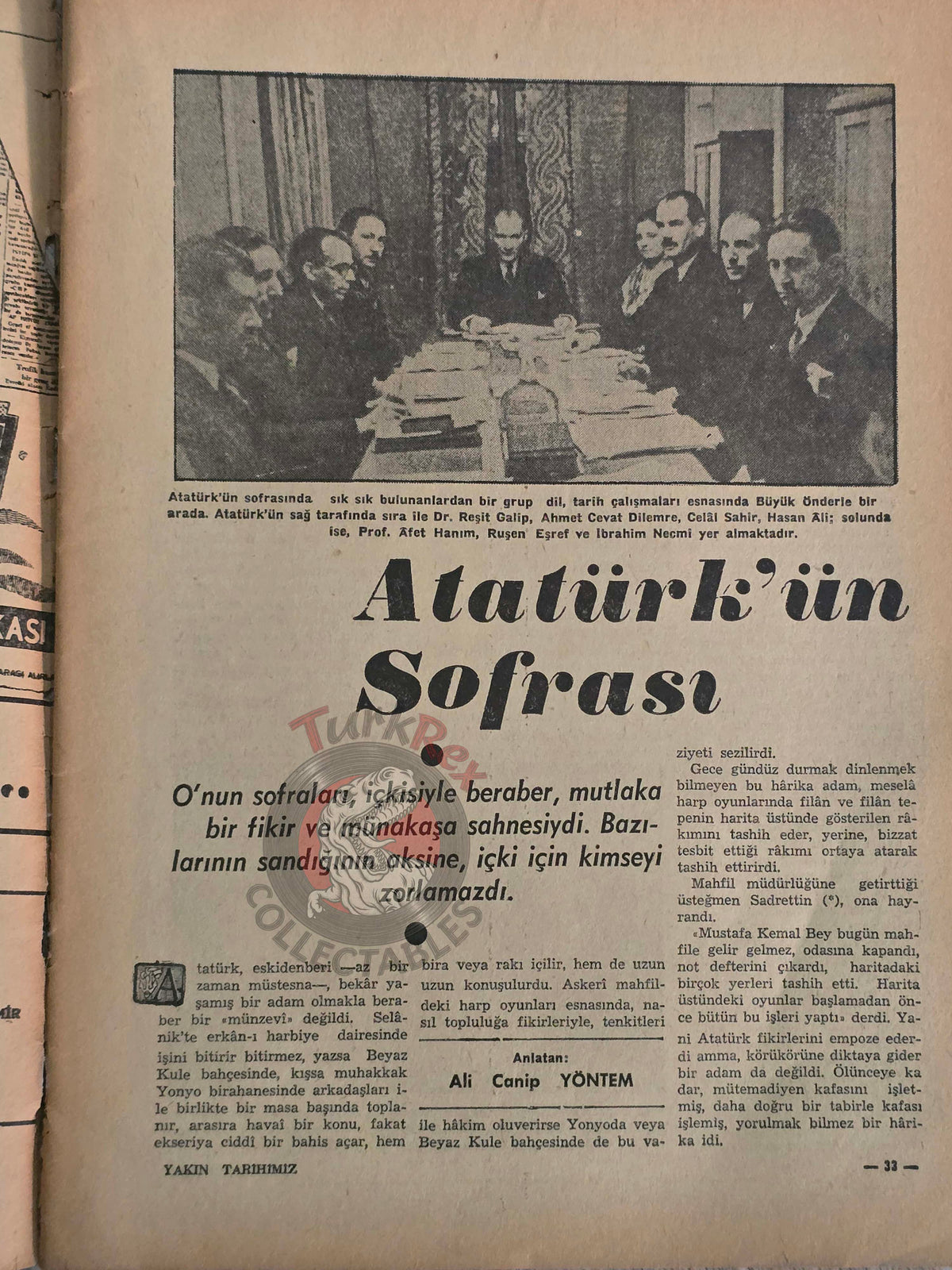 Yakın Tarihimiz 1962 Cemal Pasha Turkish Magazine Turkey Ottoman Empire Atatürk Medina WW1