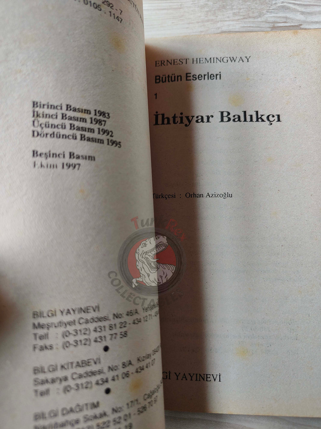 Ernest Hemingway – The Old Man and the Sea 1997 Turkish Book Turkey