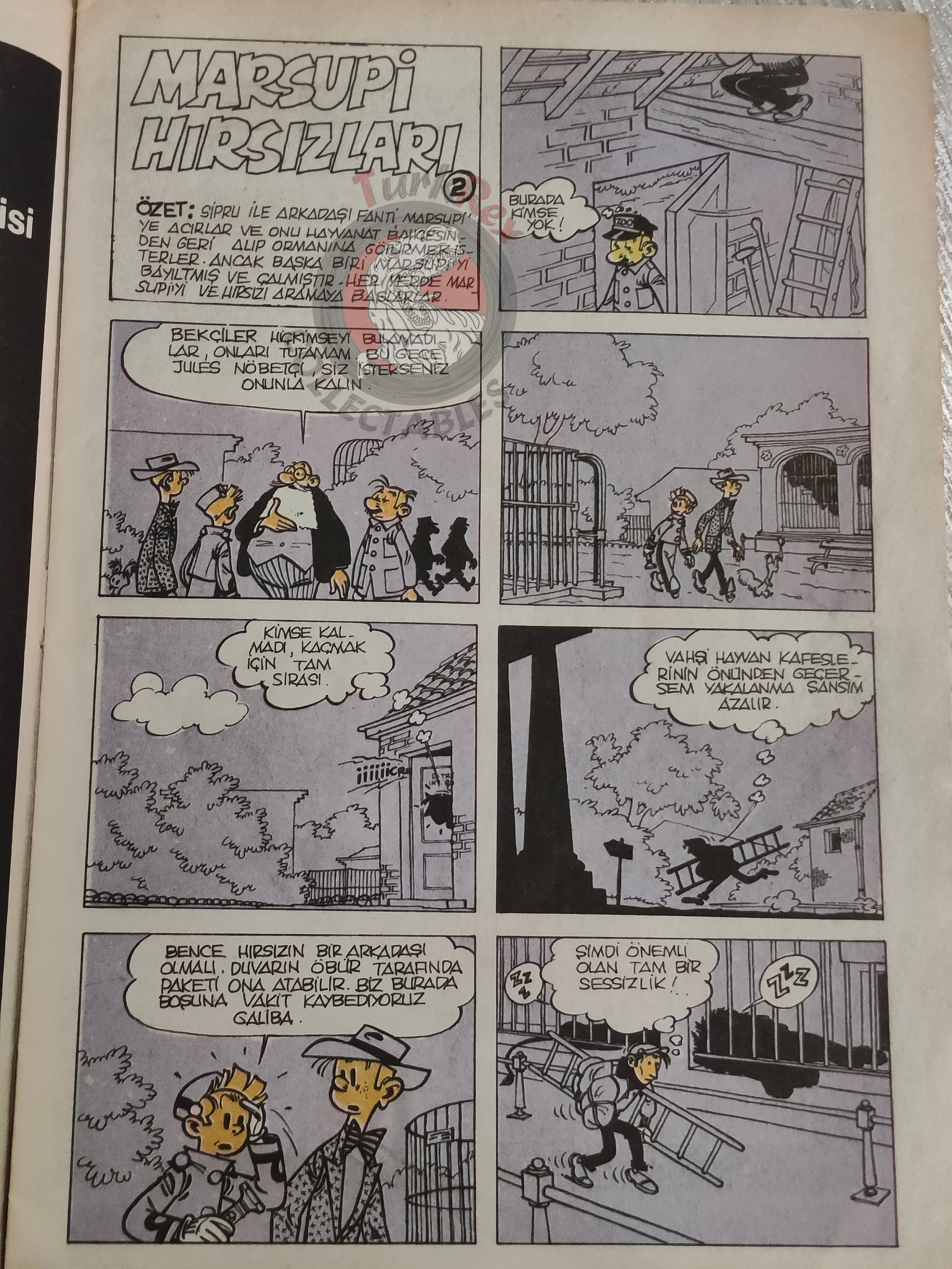 Spirou & Fantasio #9 Les voleurs du marsupilami 1989 Turkish Comic Turkey
