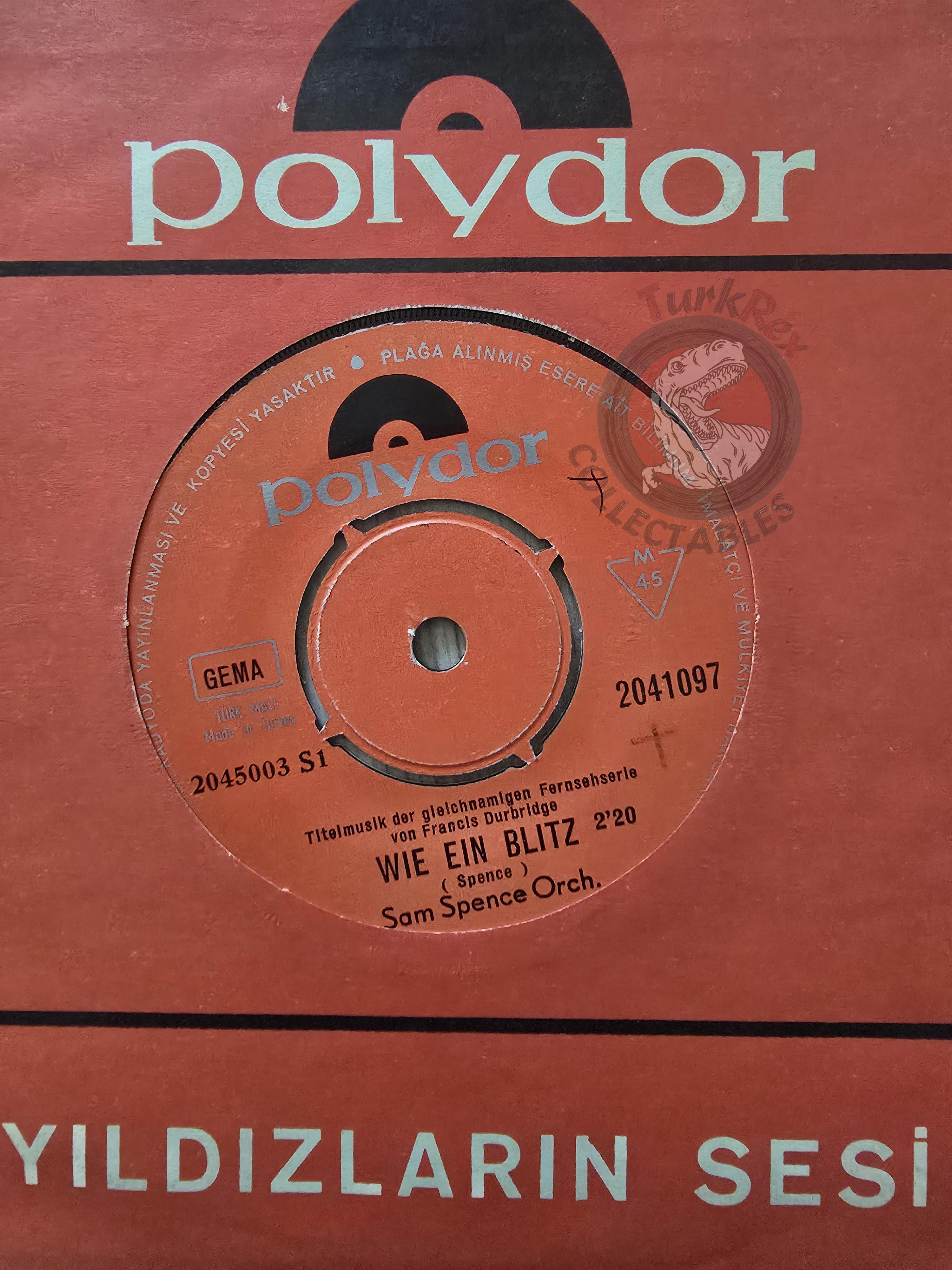 Sam Spence Orchestra – Wie Ein Blitz / Rimsky Rock 7" Turkish Pressing Vinyl Turkey Edition