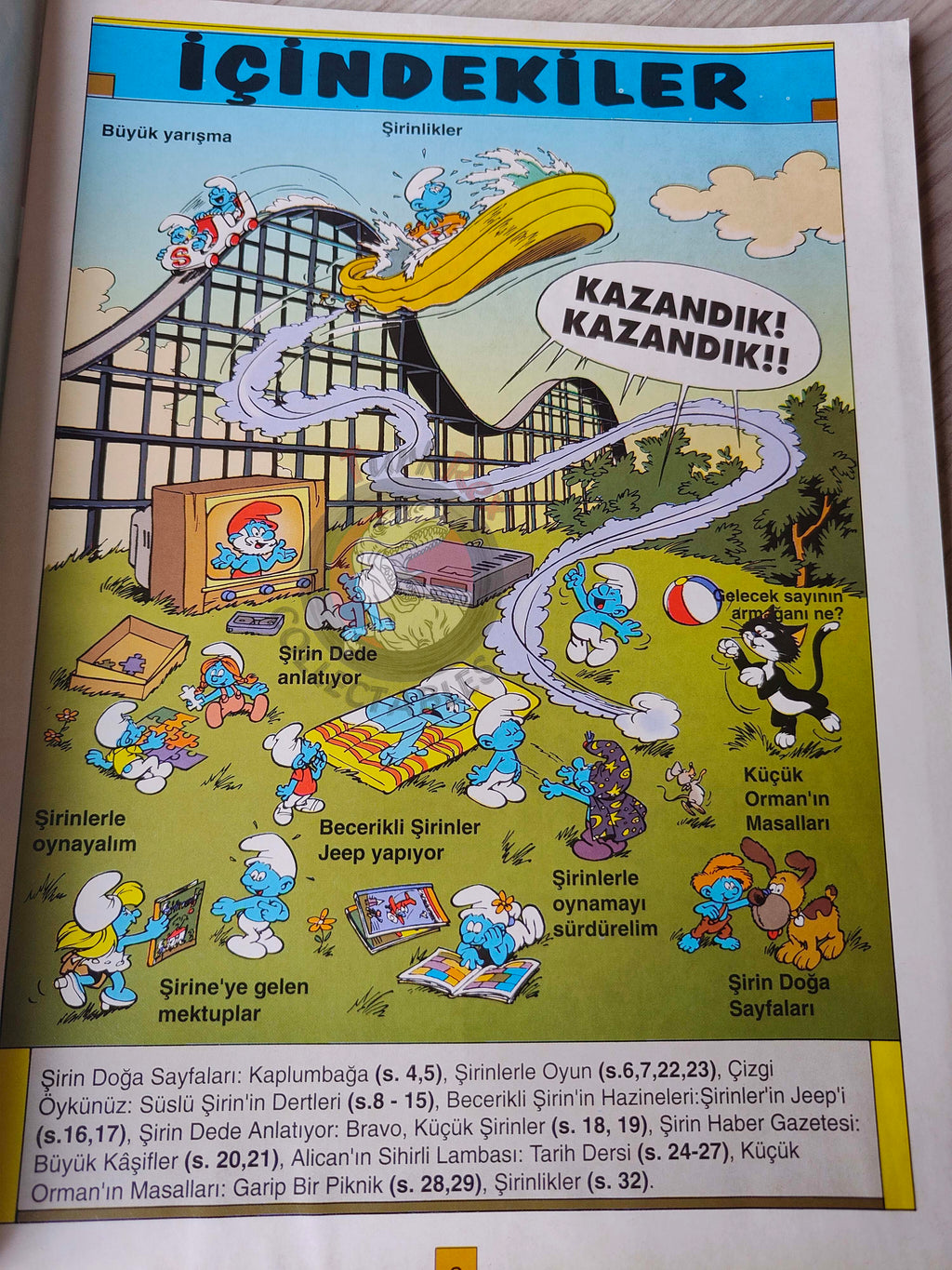 The Smurfs #17 1996 Turkish Comic Magazine Turkey Schtroumpf Pierrot et la lampe