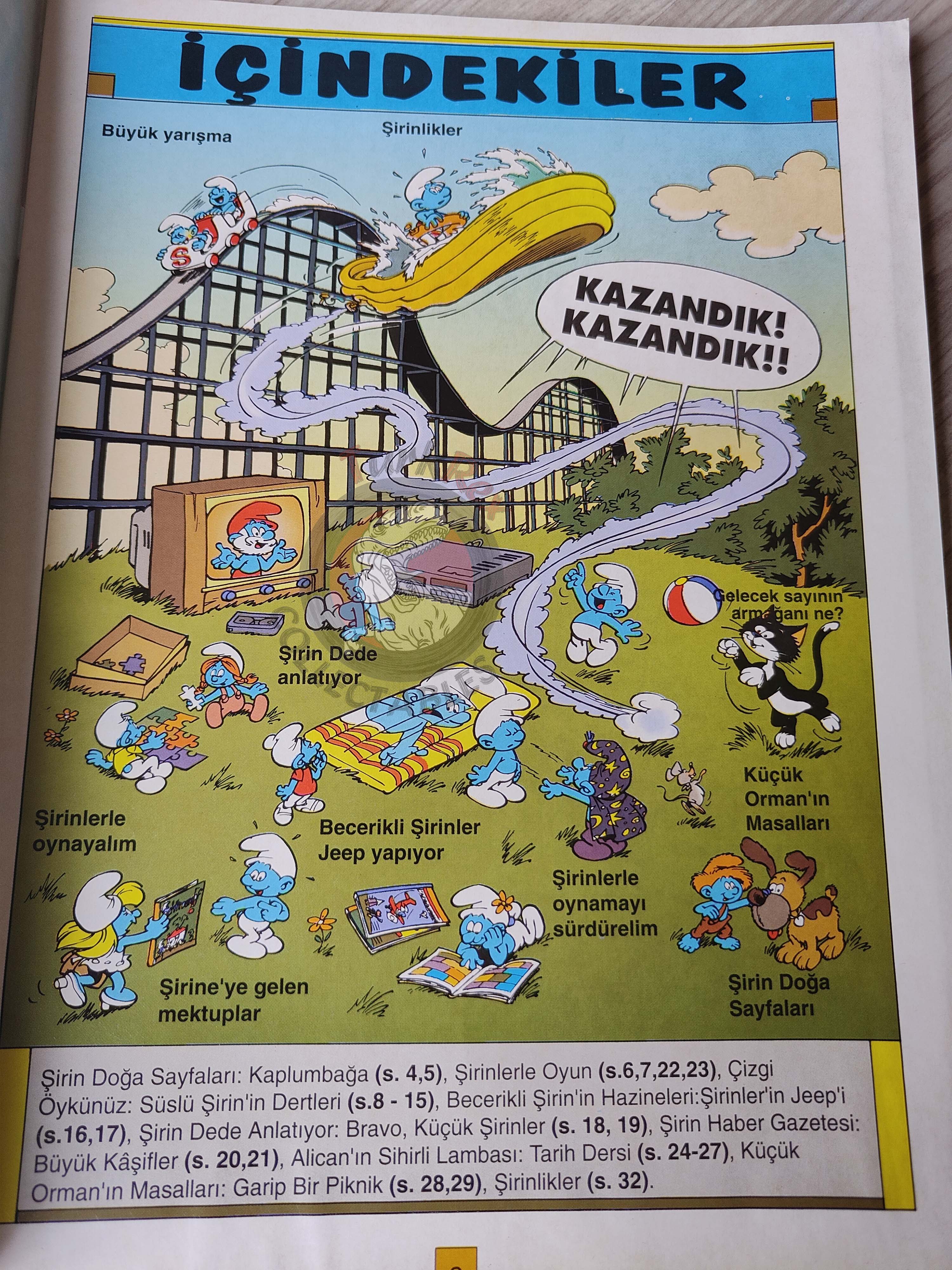 The Smurfs #17 1996 Turkish Comic Magazine Turkey Schtroumpf Pierrot et la lampe