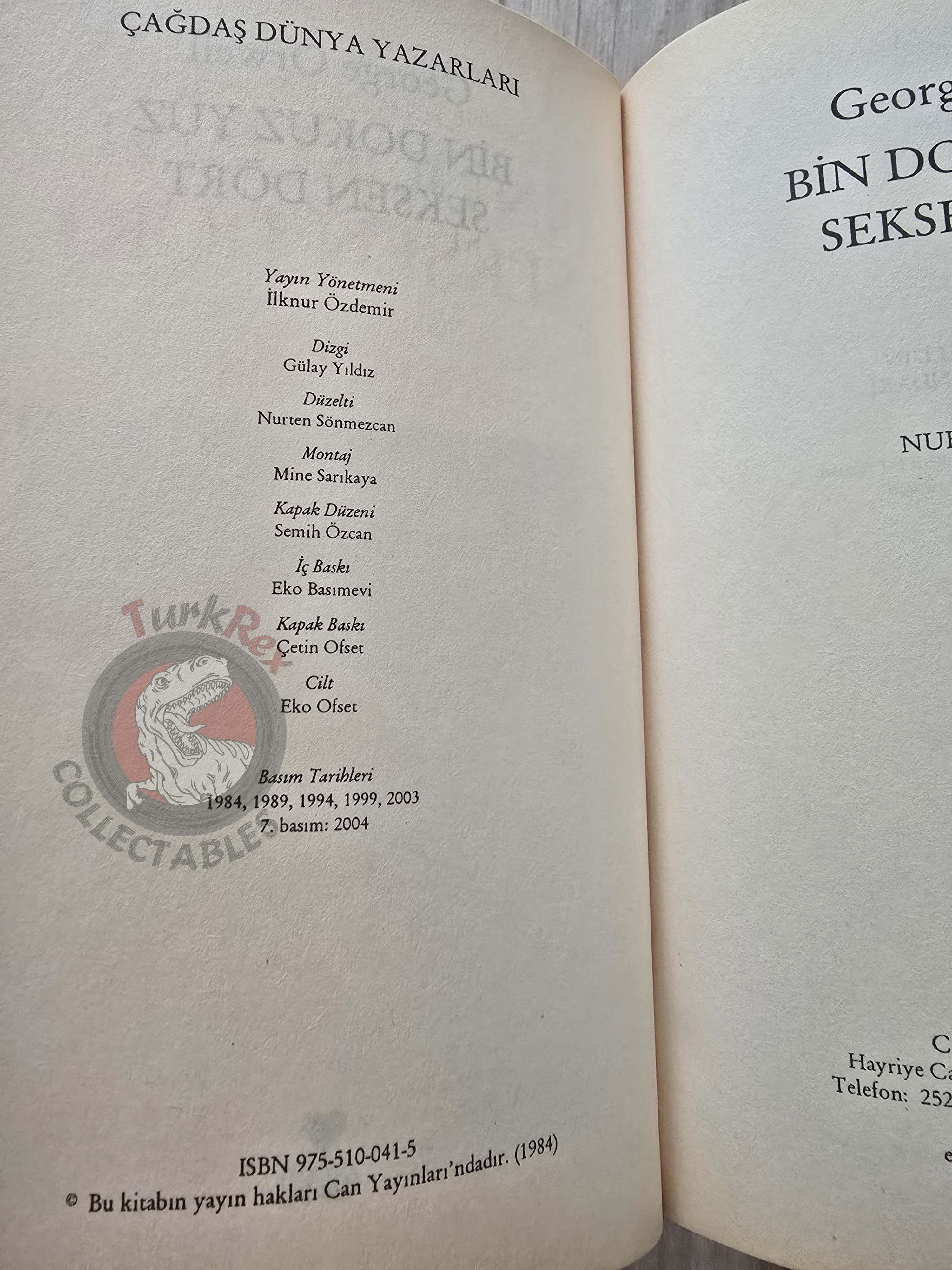 George Orwell – Nineteen Eighty-Four 2004 Turkish Book Turkey 1984