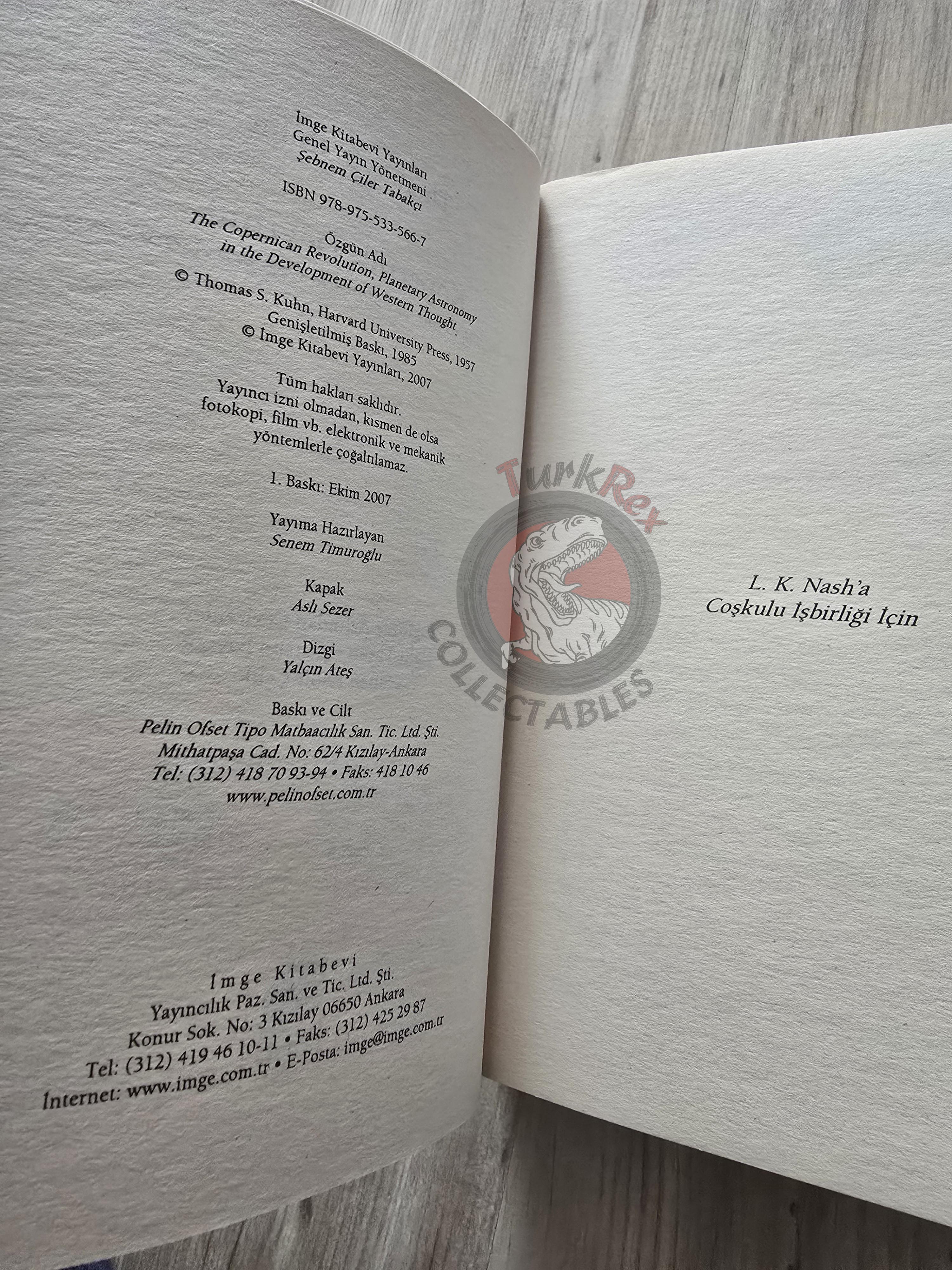 Thomas S. Kuhn – The Copernican Revolution 2007 1st Turkish Book Turkey