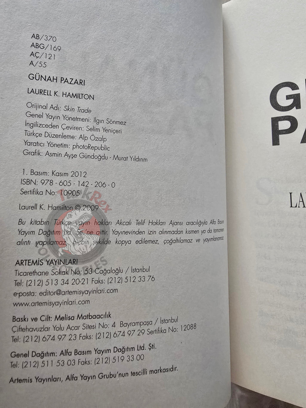 Laurell K. Hamilton – Skin Trade 2012 1st Turkish Book Turkey Anita Blake: Vampire Hunter
