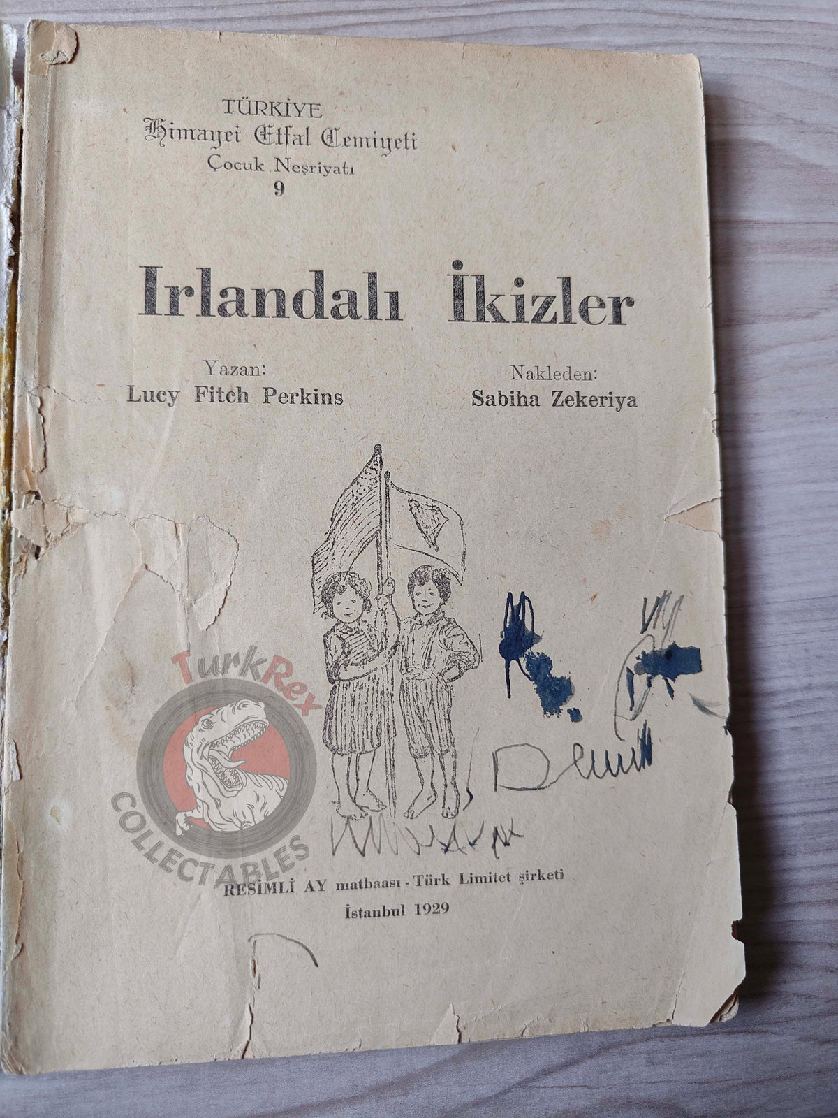 Lucy Fitch Perkins – The Irish Twins 1929 Turkish Book Turkey Illustrated