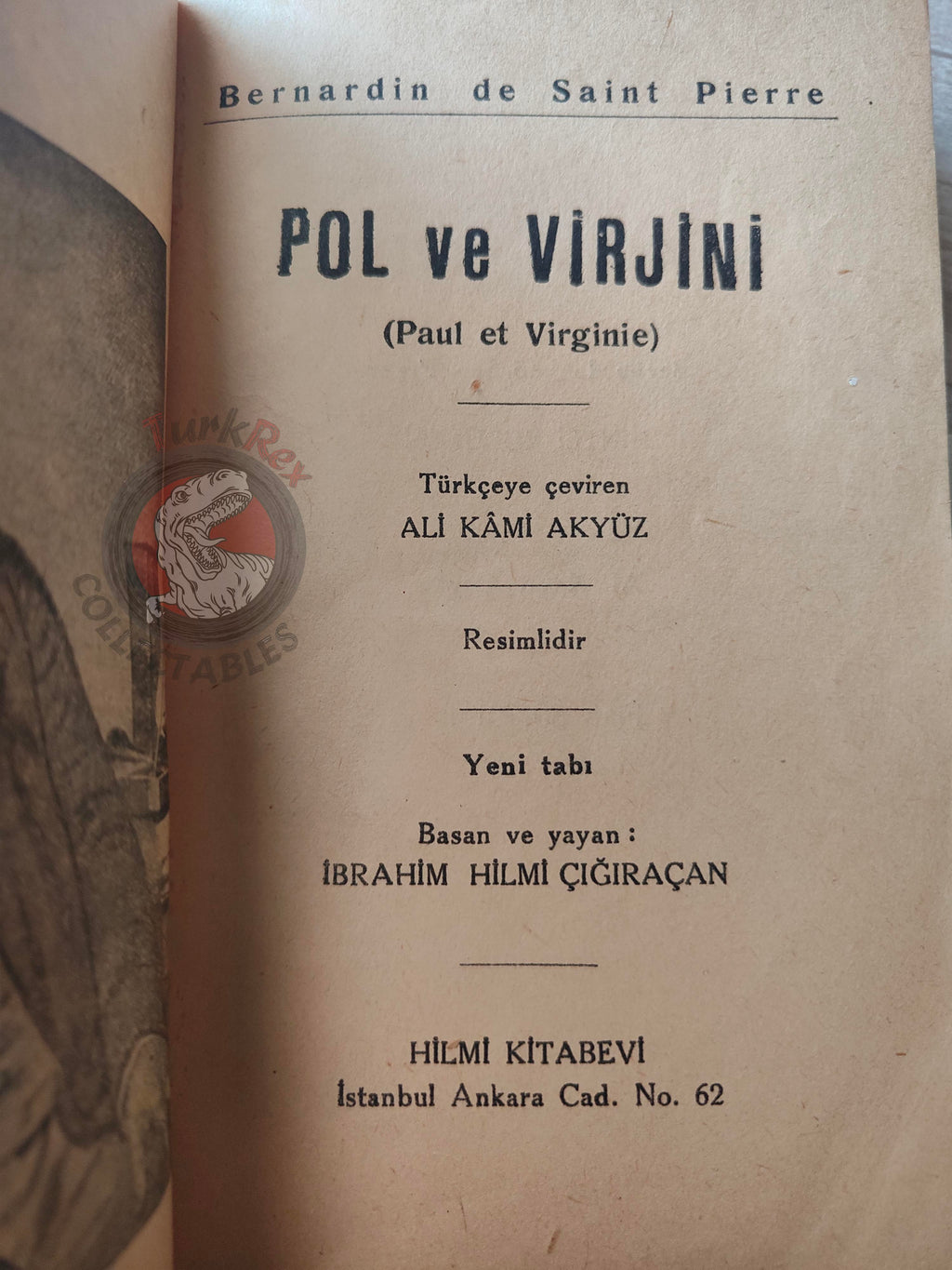 Bernardin de Saint-Pierre – Paul et Virginie 1940s Turkish Book Turkey Illustrated Tony Johannot