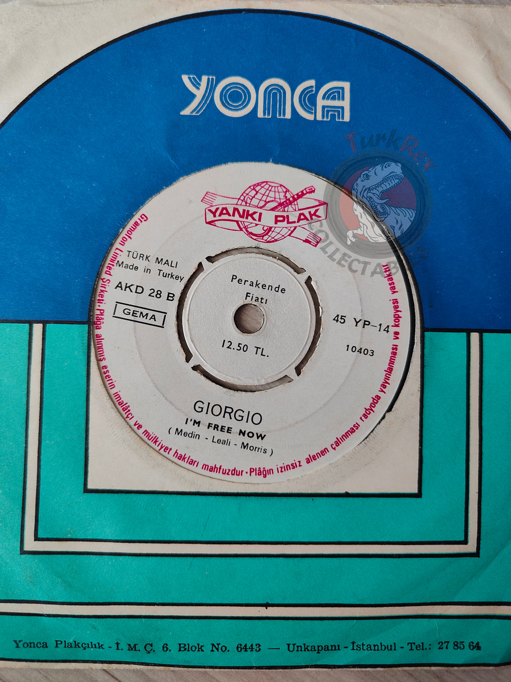 Giorgio – Son Of My Father / I'm Free Now 7" Turkish Pressing Vinyl Turkey Edition 2