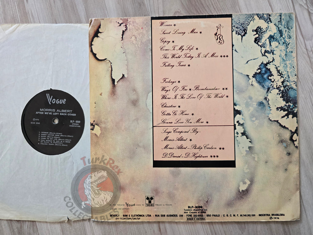 Morris Albert – After We've Left Each Other Turkish Pressing Vinyl Turkey Edition
