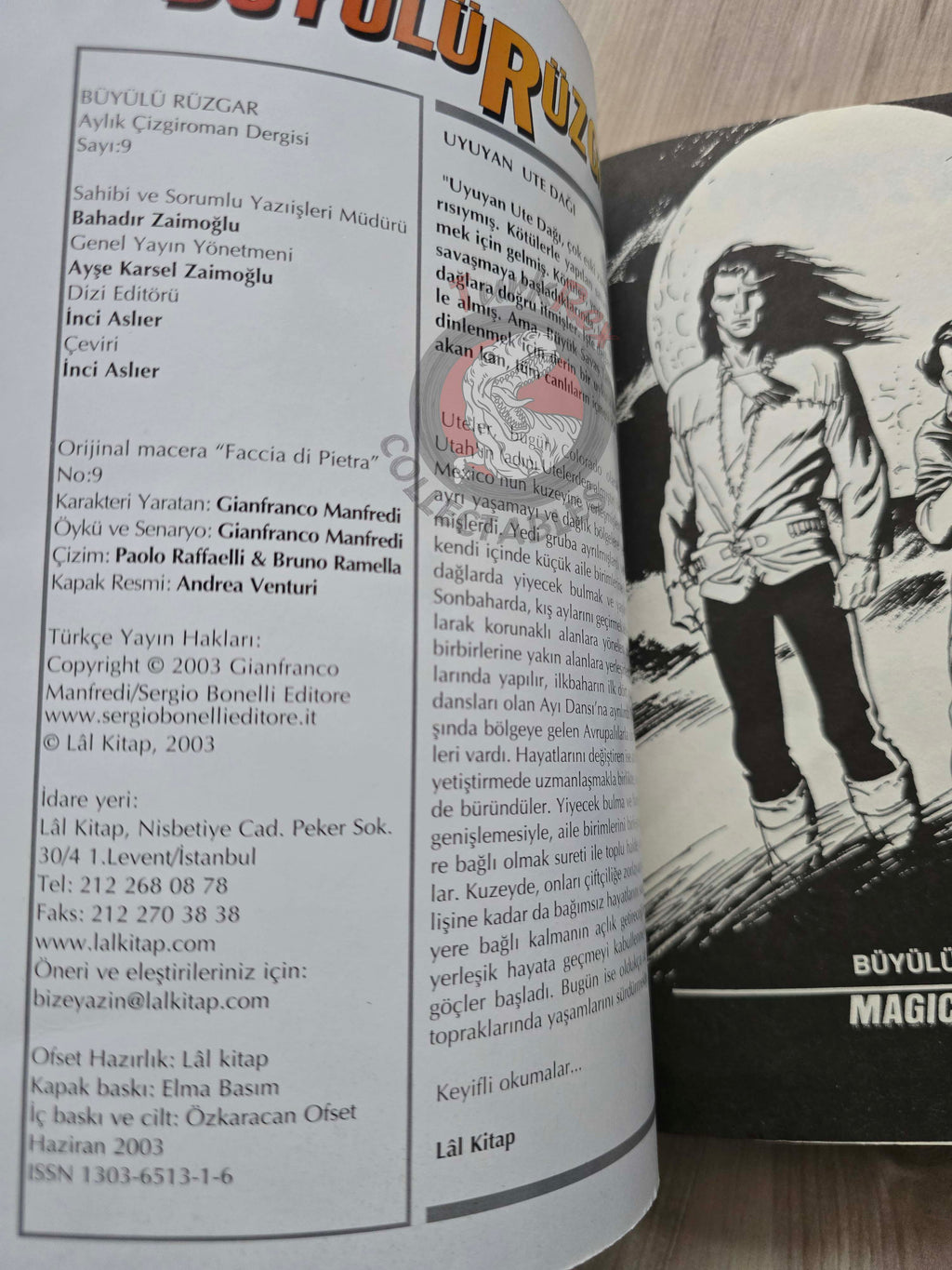 Magico Vento #9 Faccia Di Pietra 2003 Turkish Comic Turkey Bonelli