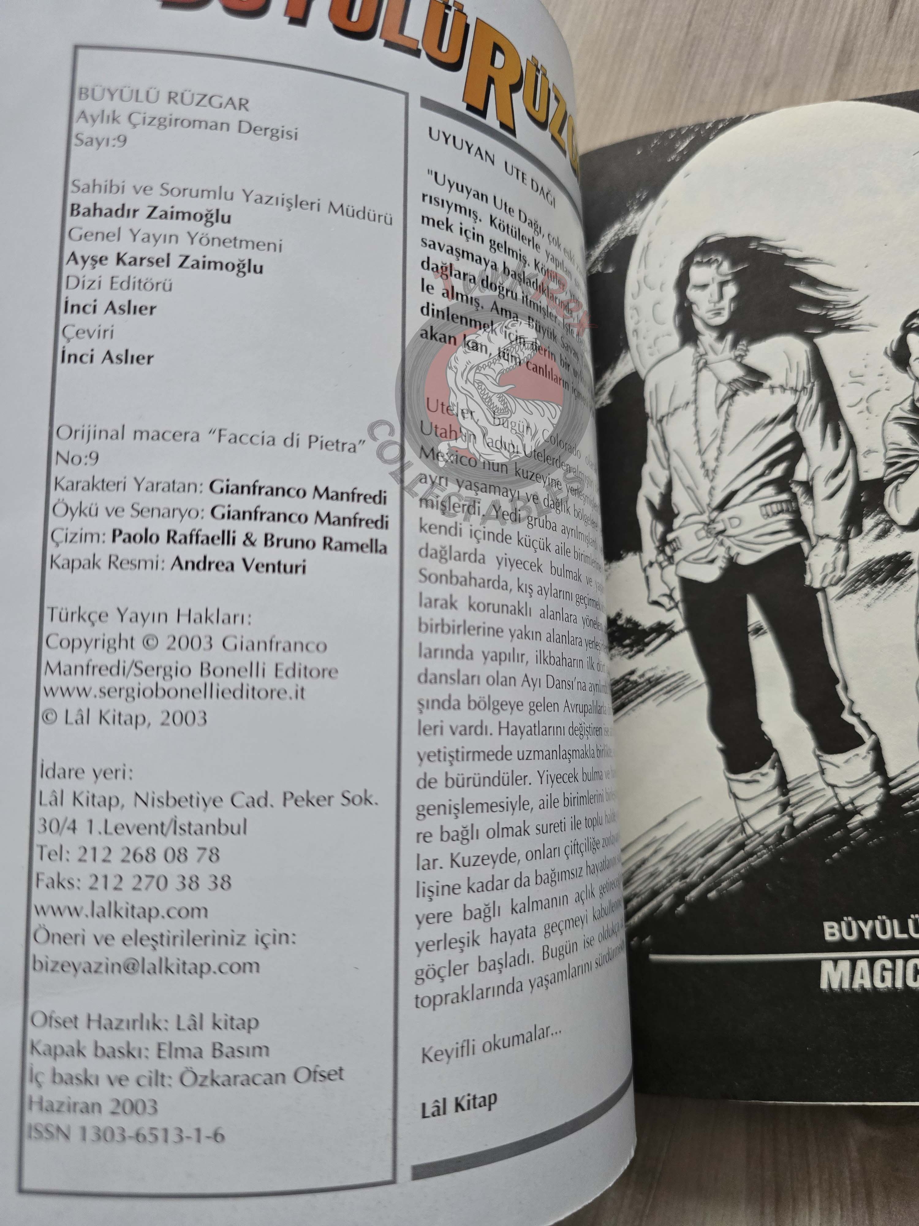 Magico Vento #9 Faccia Di Pietra 2003 Turkish Comic Turkey Bonelli