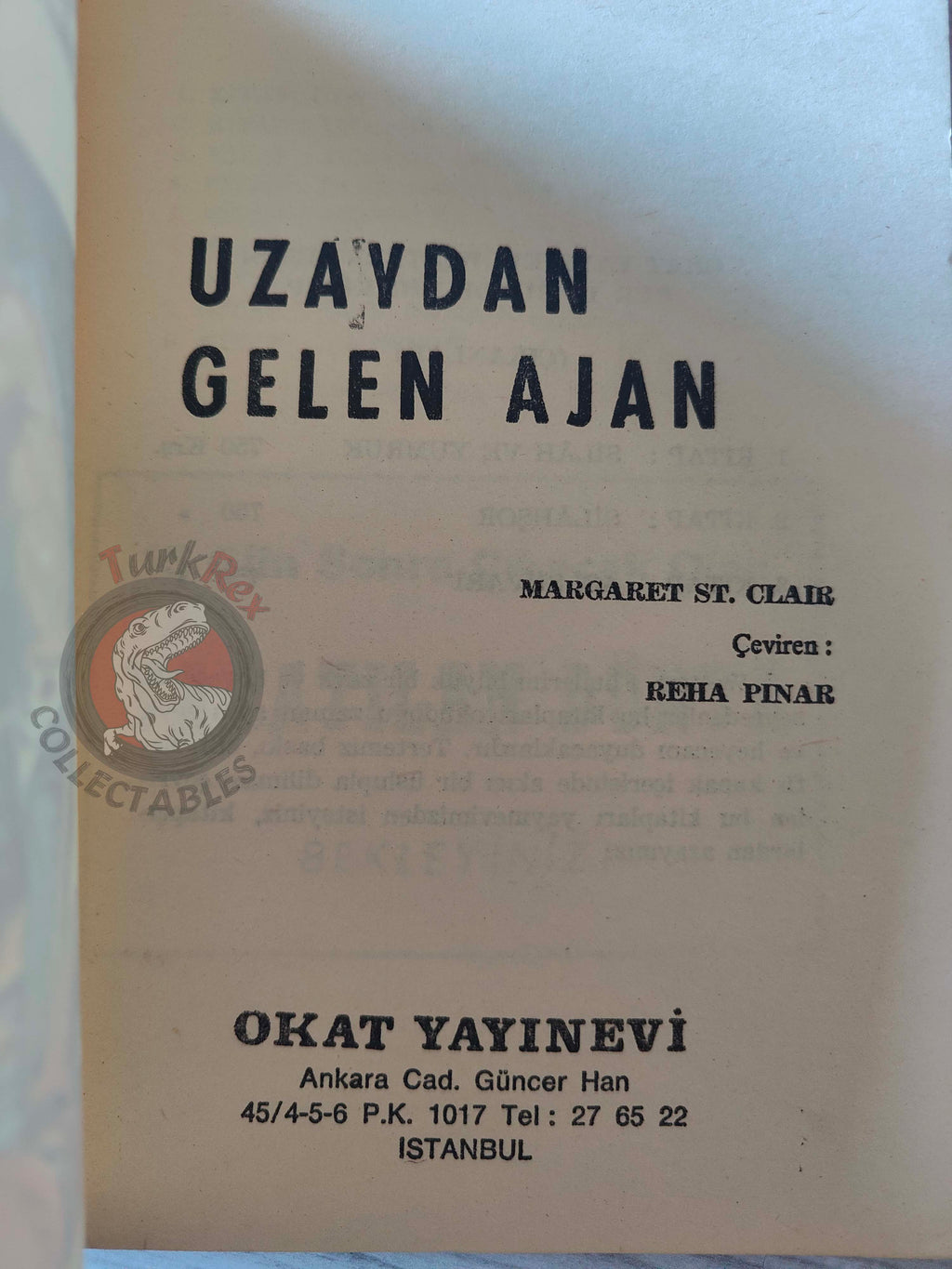 Margaret St. Clair – Agent of the Unknown 1971 1st Turkish Book Turkey