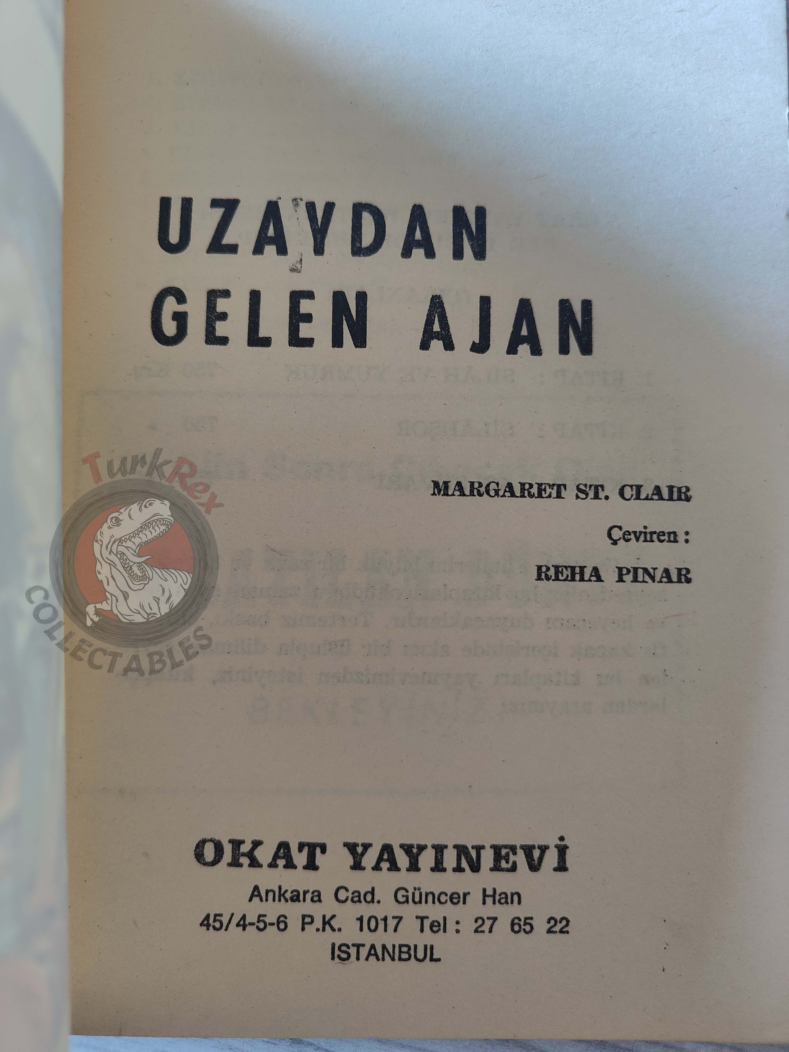 Margaret St. Clair – Agent of the Unknown 1971 1st Turkish Book Turkey