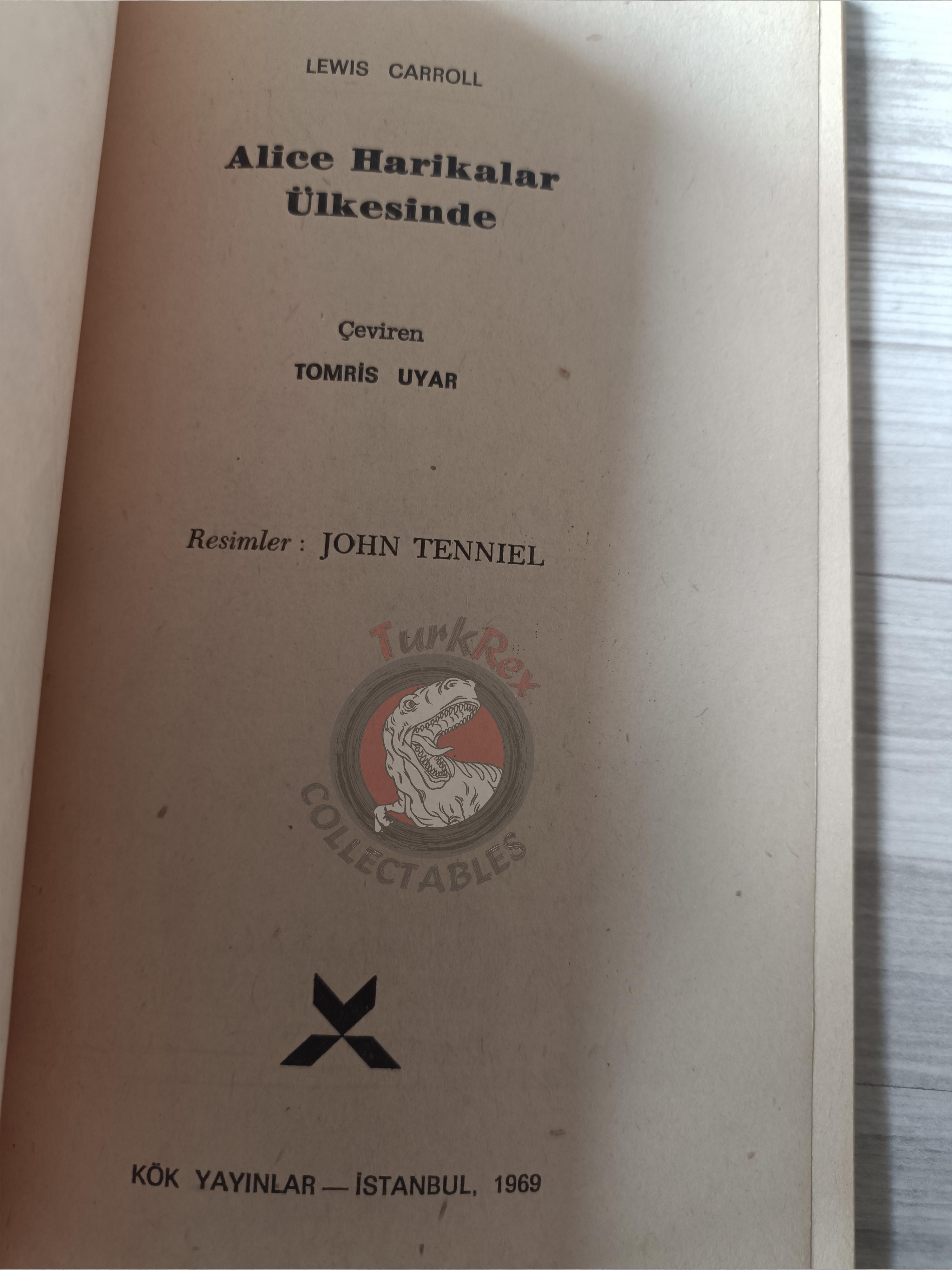 Lewis Carroll – Alice in Wonderland 1969 Turkish Book Turkey Illustrated John Tenniel