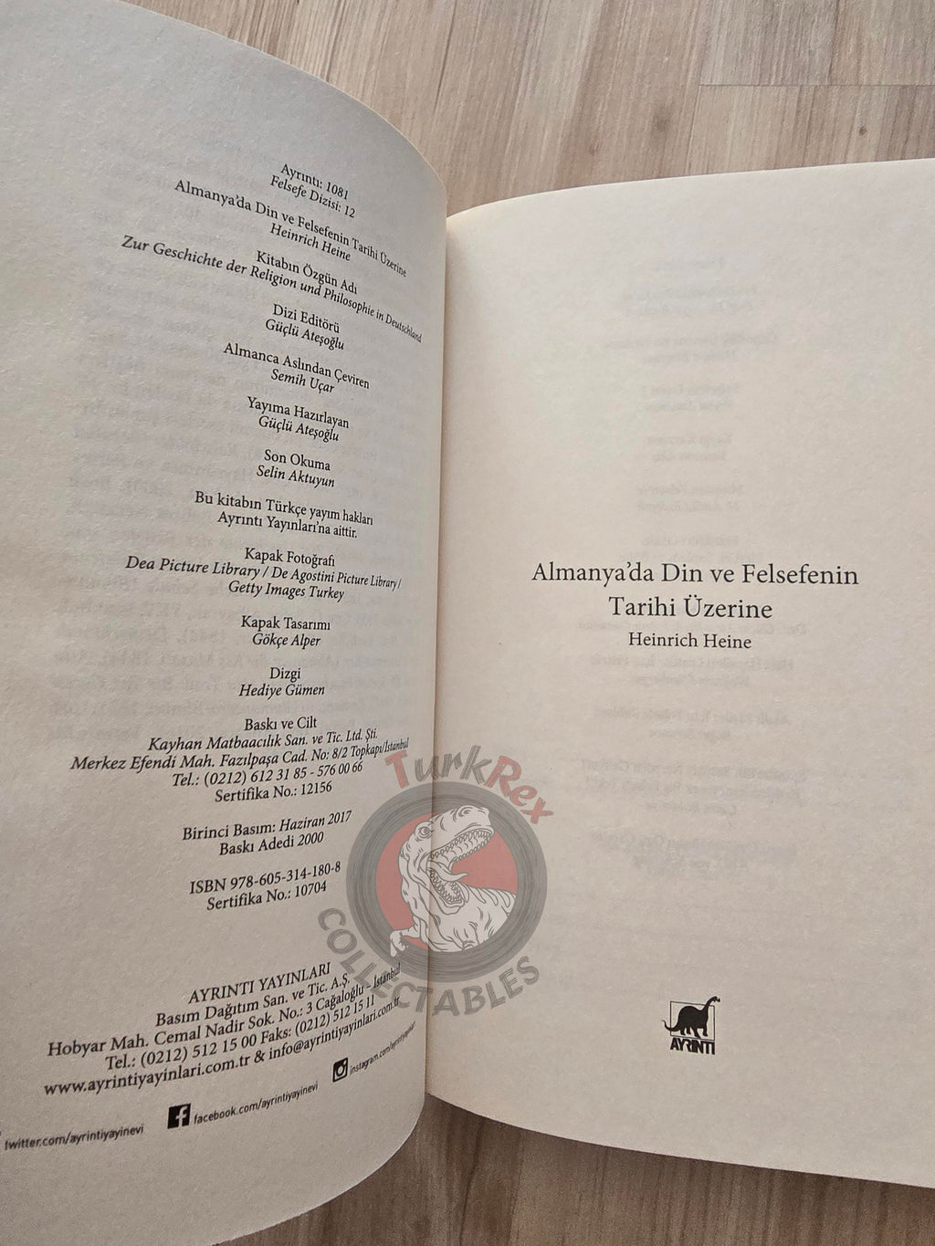 Heinrich Heine – History of Religion and Philosophy in Germany 2020 Turkish Book Turkey